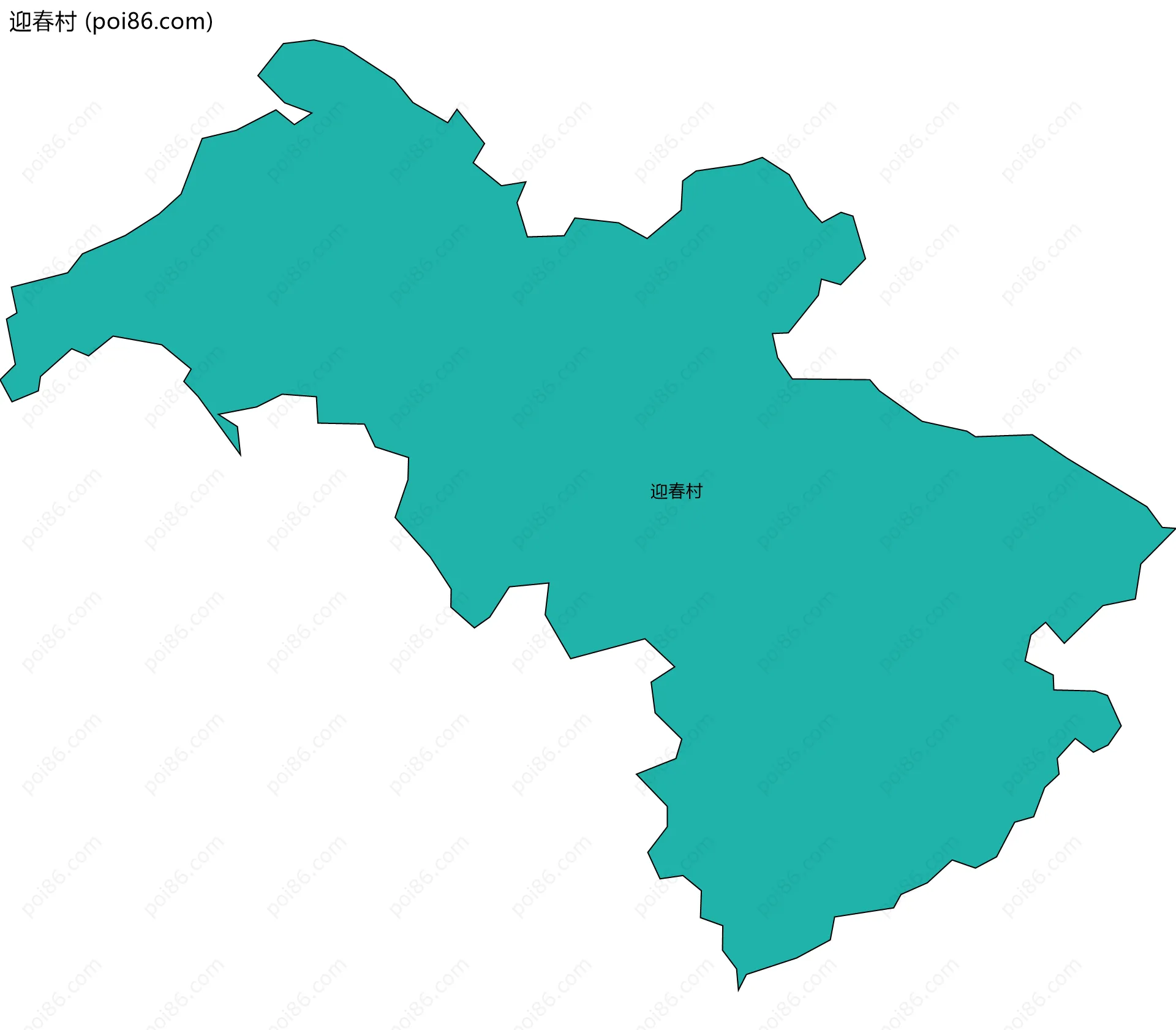 迎春村边界地图