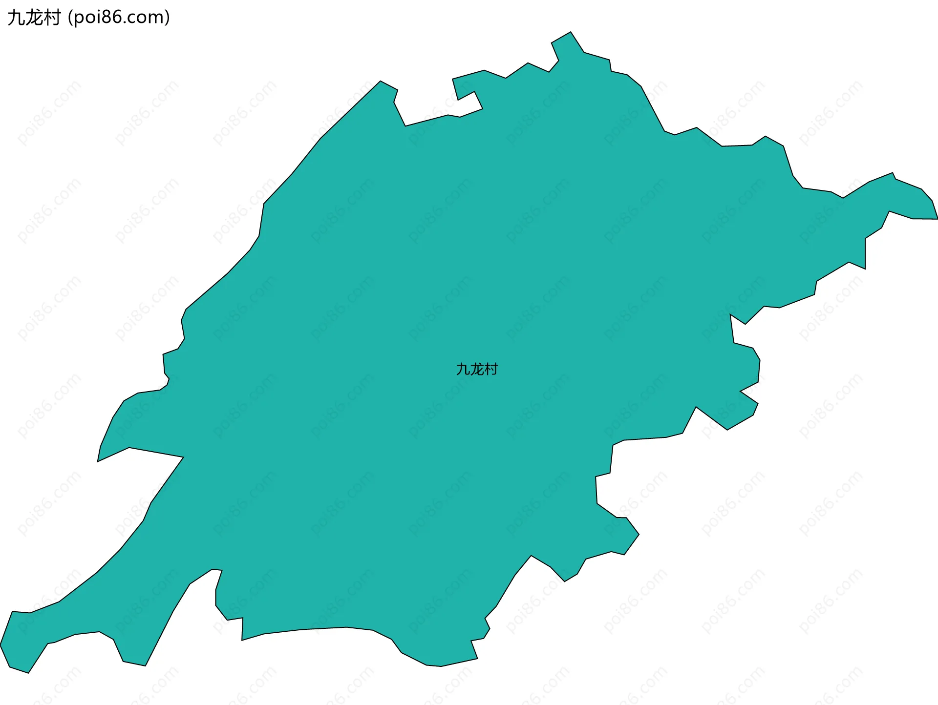 九龙村边界地图
