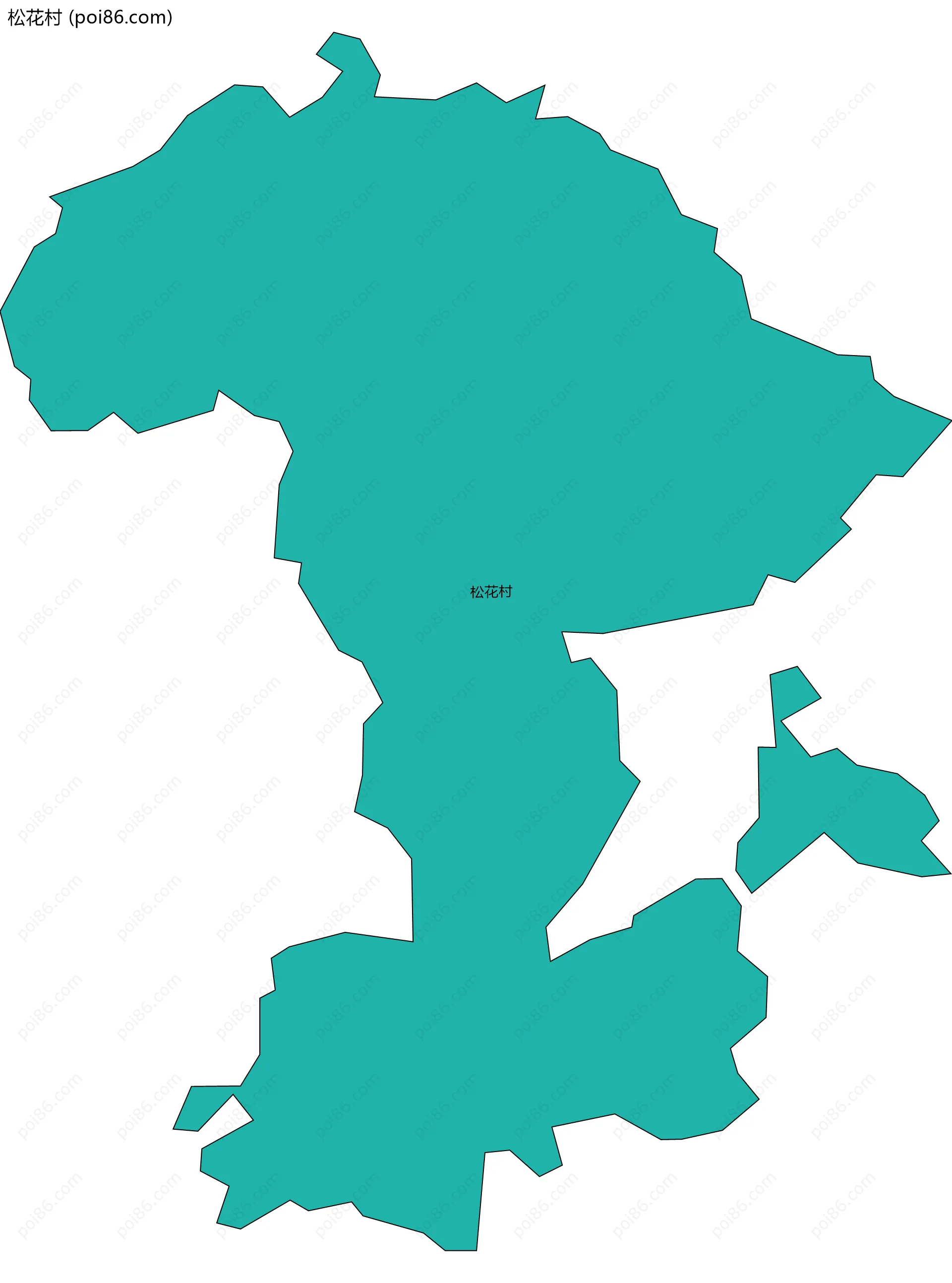 松花村边界地图