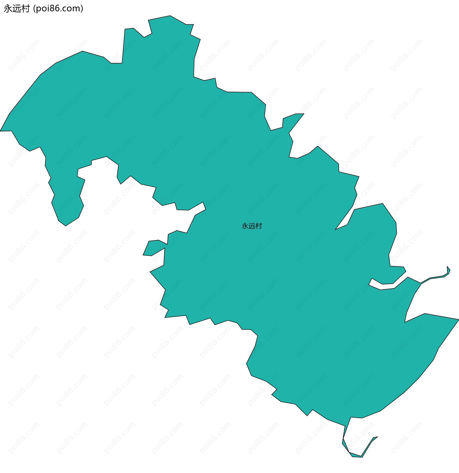 永远村边界地图