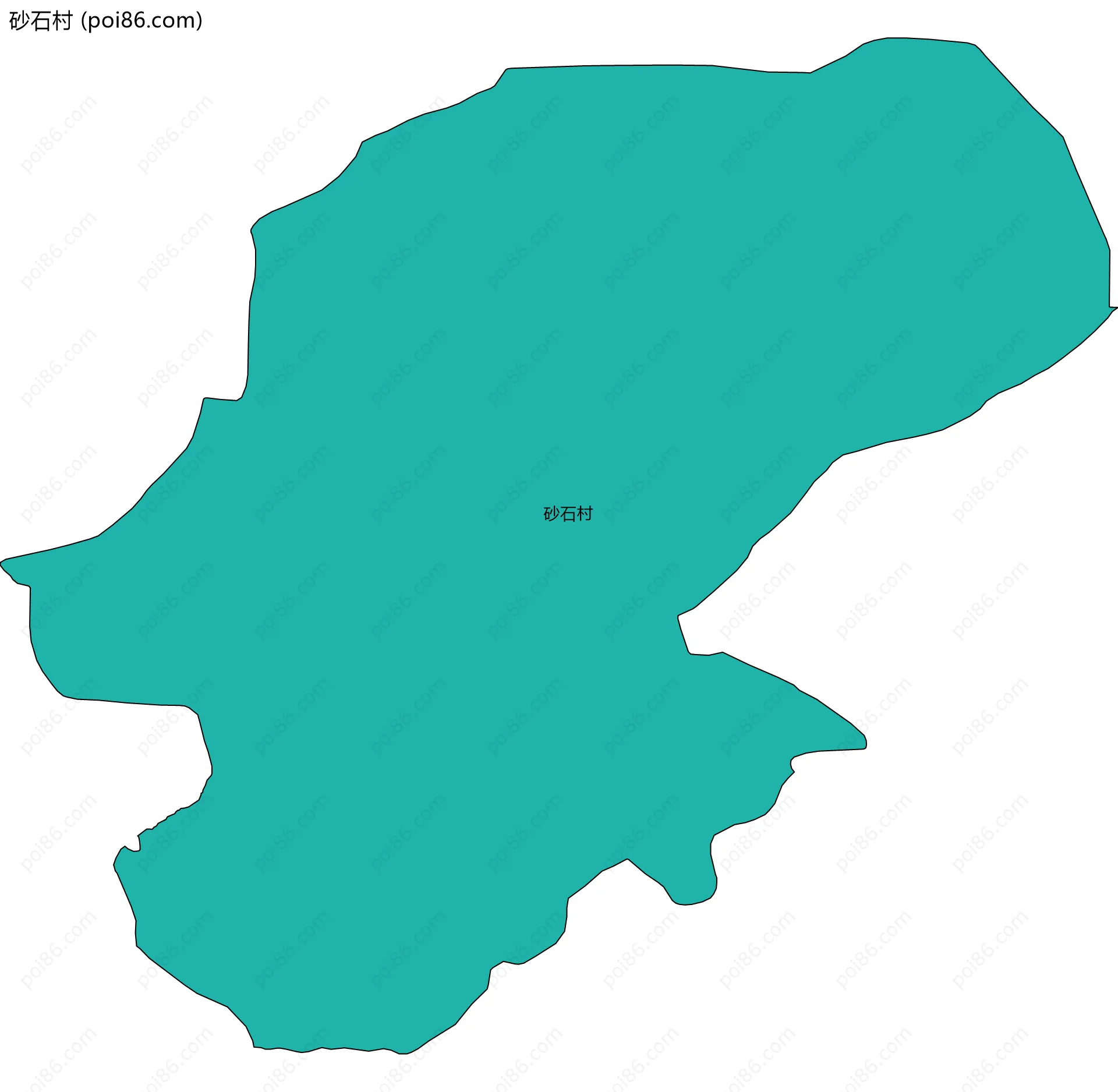 砂石村边界地图