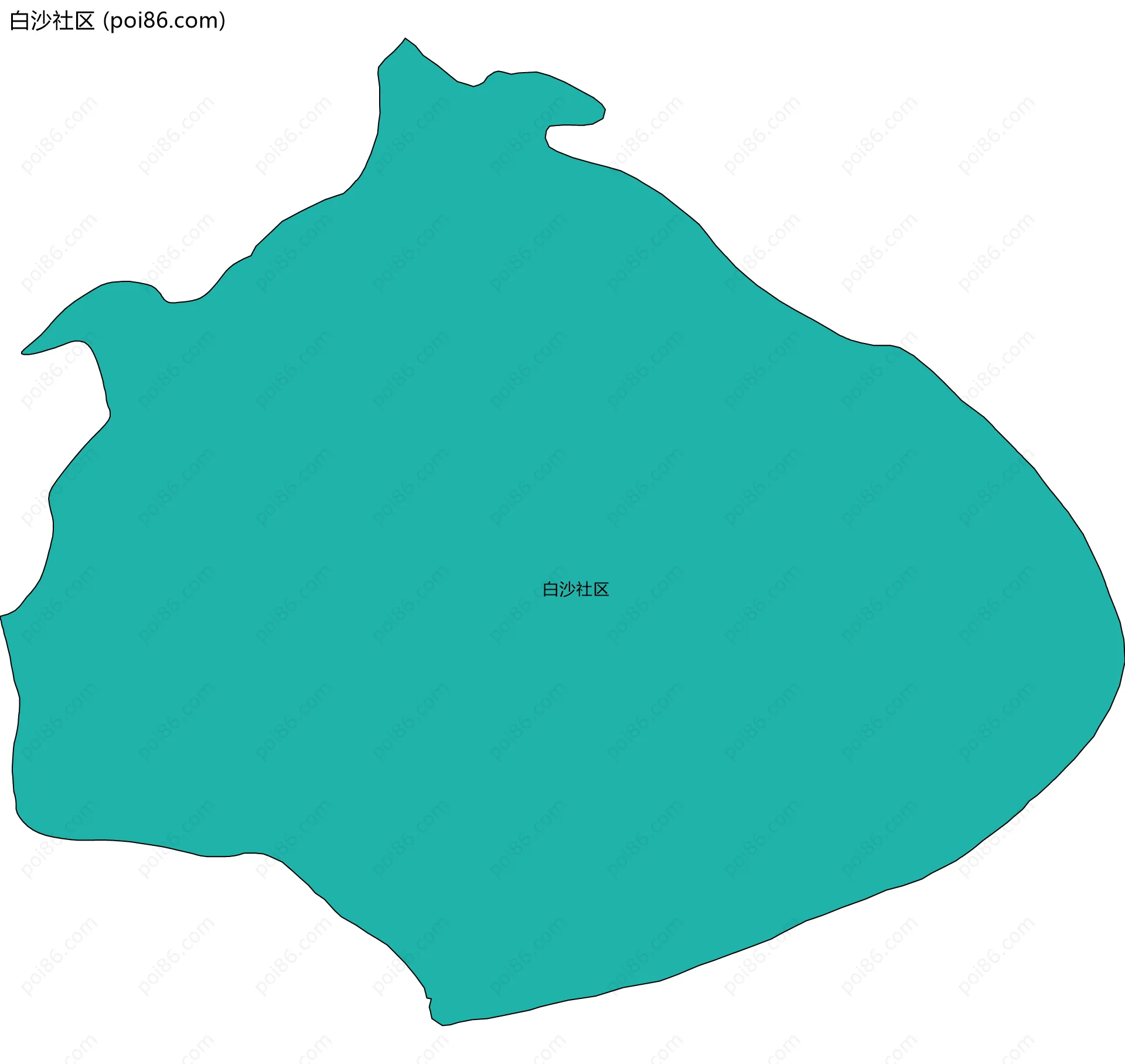 白沙社区边界地图