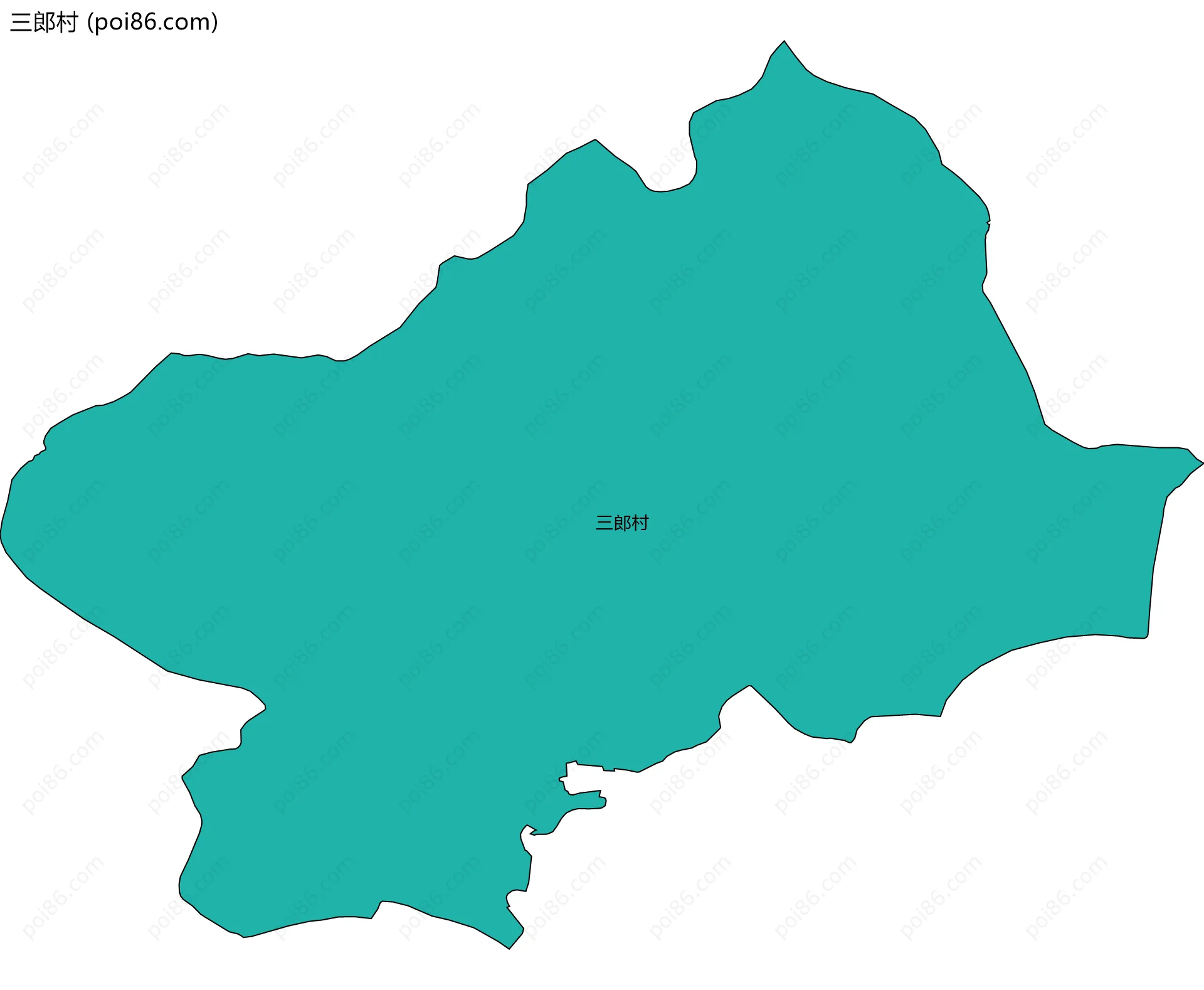三郎村边界地图