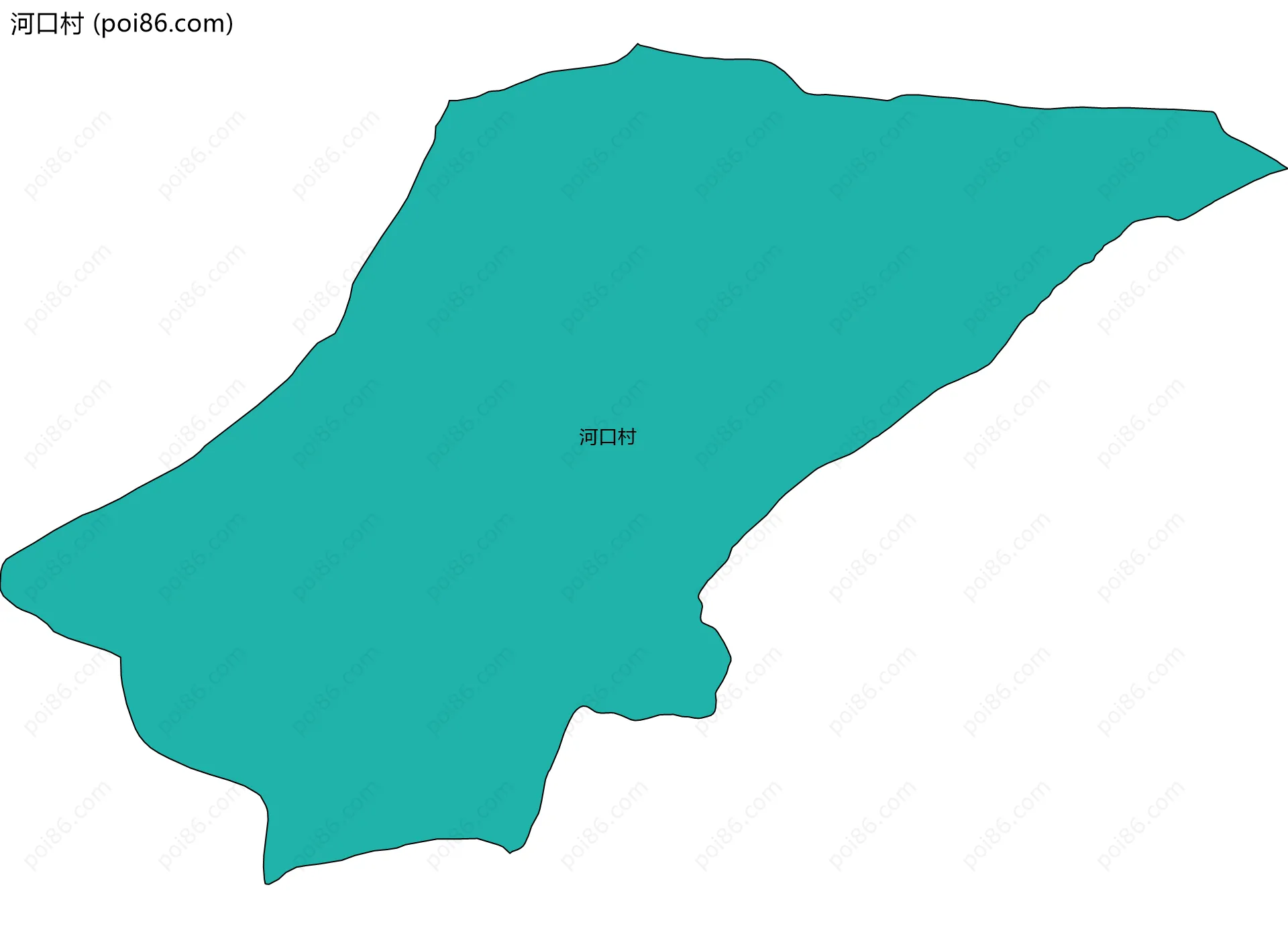 河口村边界地图