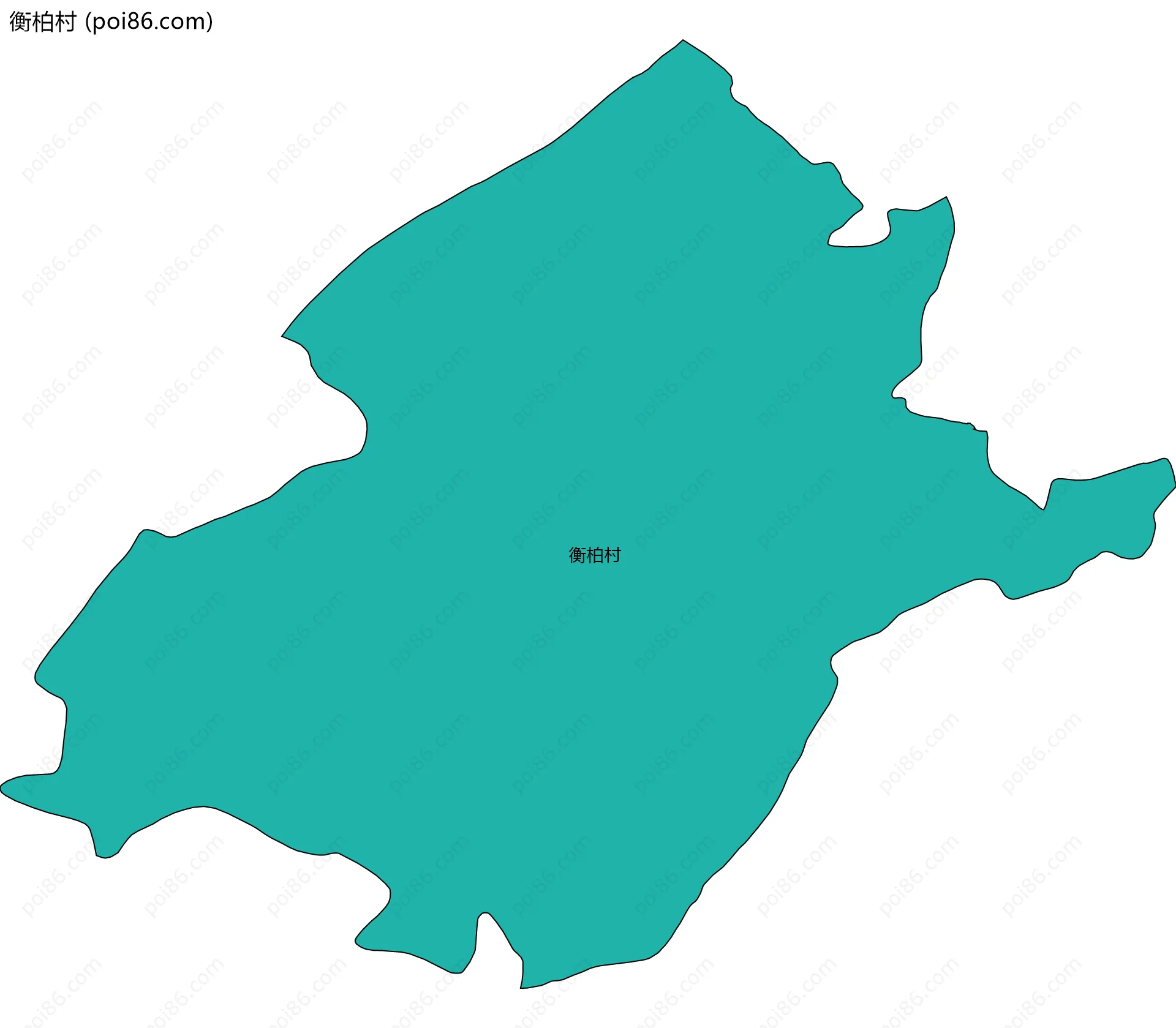 衡柏村边界地图