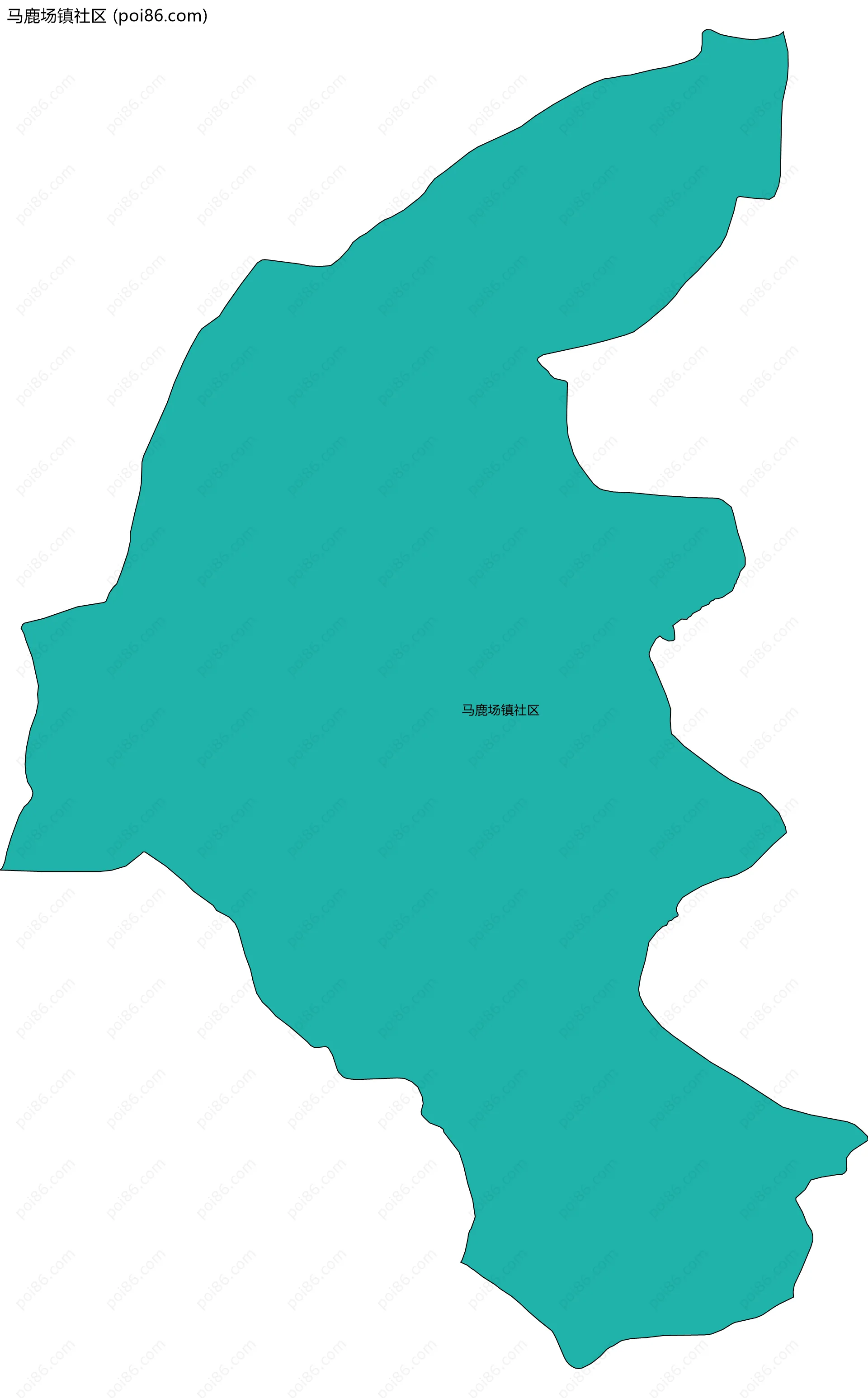 马鹿场镇社区边界地图