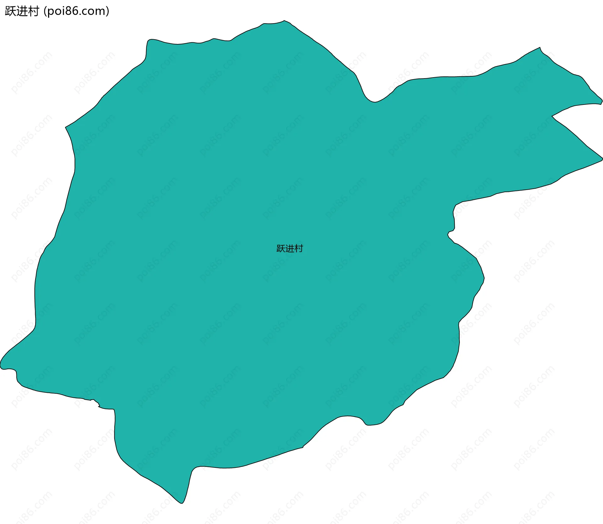 跃进村边界地图