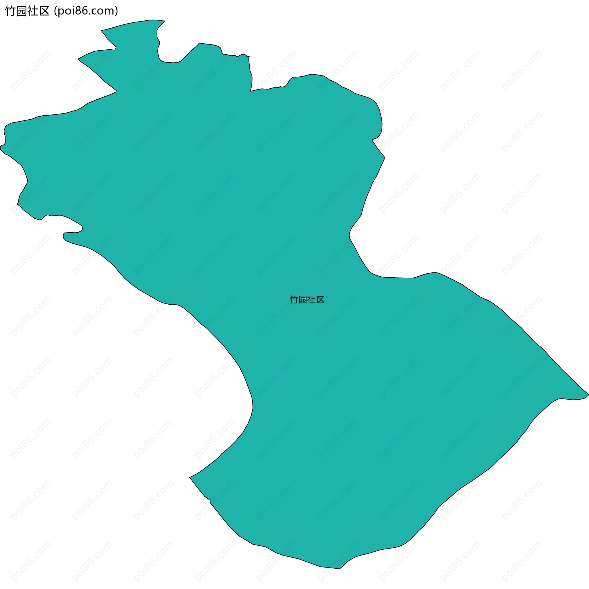 竹园社区边界地图