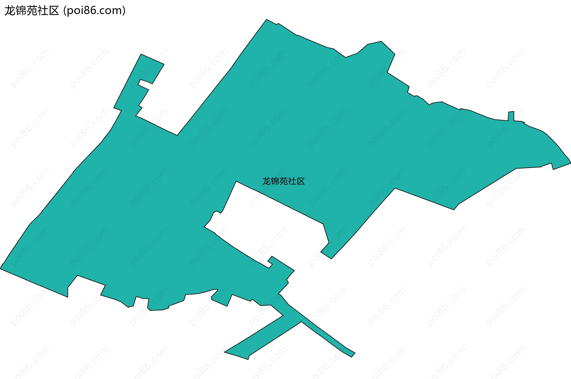 龙锦苑社区边界地图