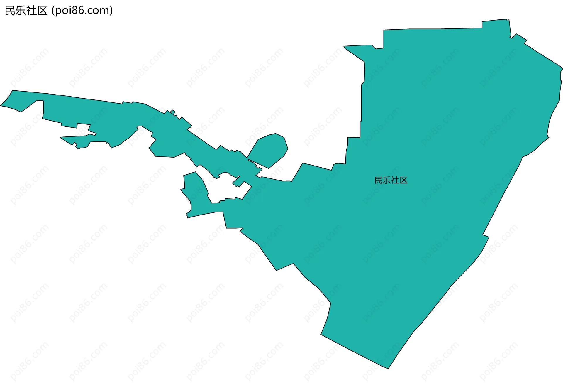 民乐社区边界地图