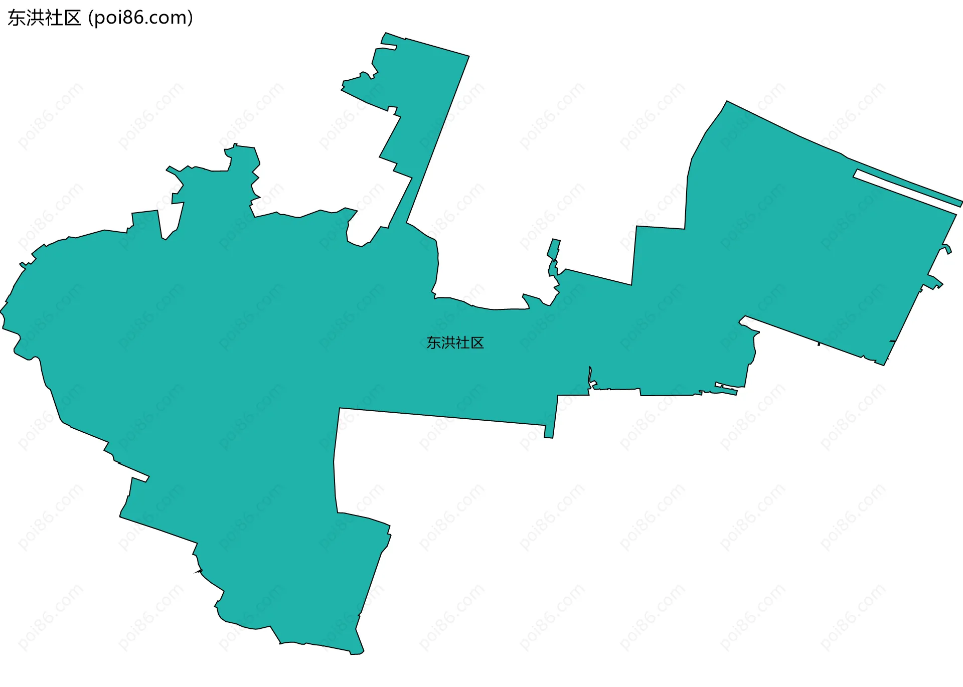 东洪社区边界地图