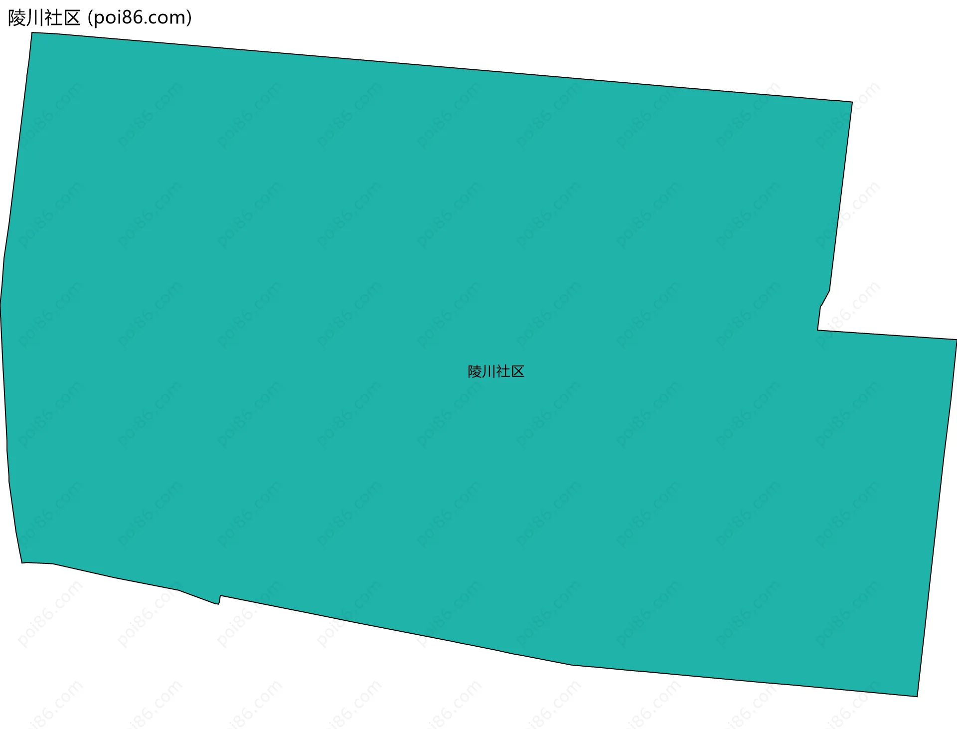陵川社区边界地图