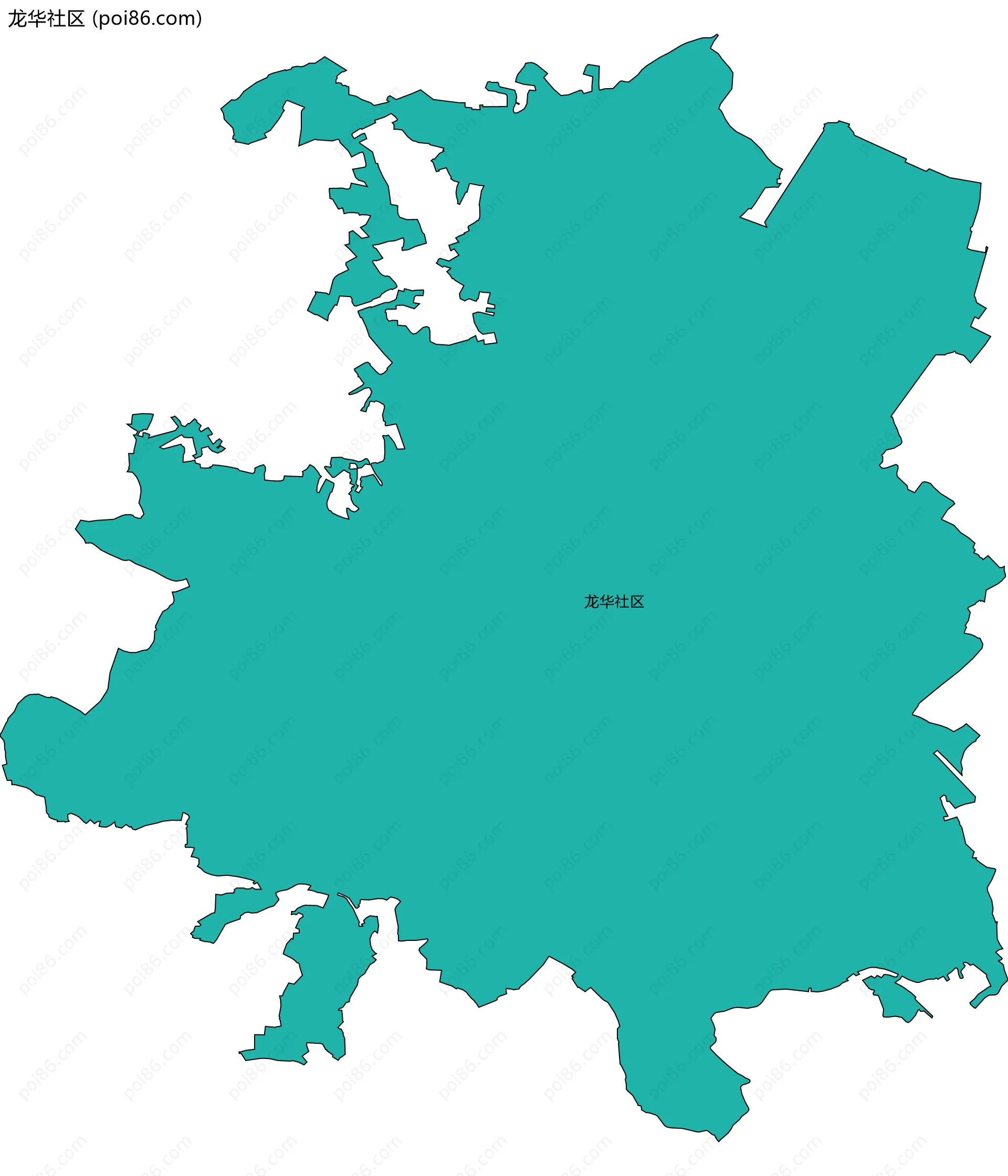 龙华社区边界地图
