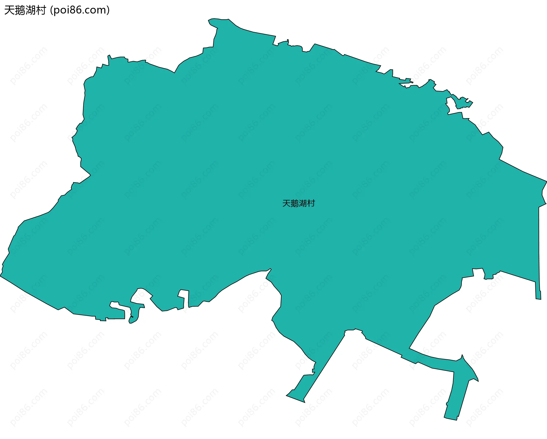 天鹅湖村边界地图