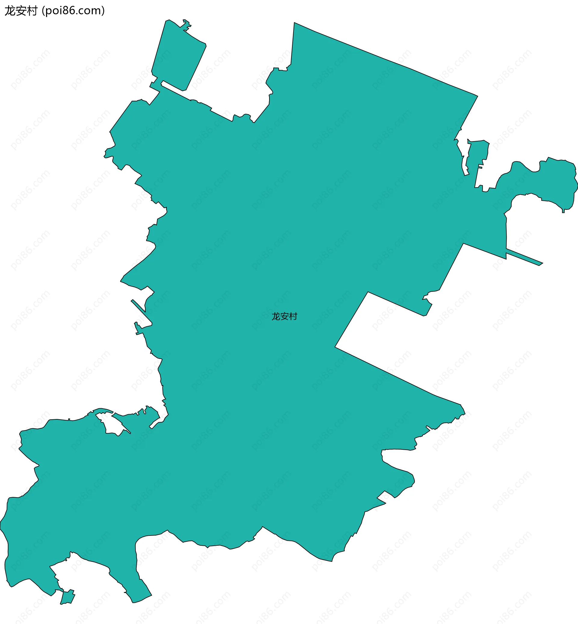 龙安村边界地图