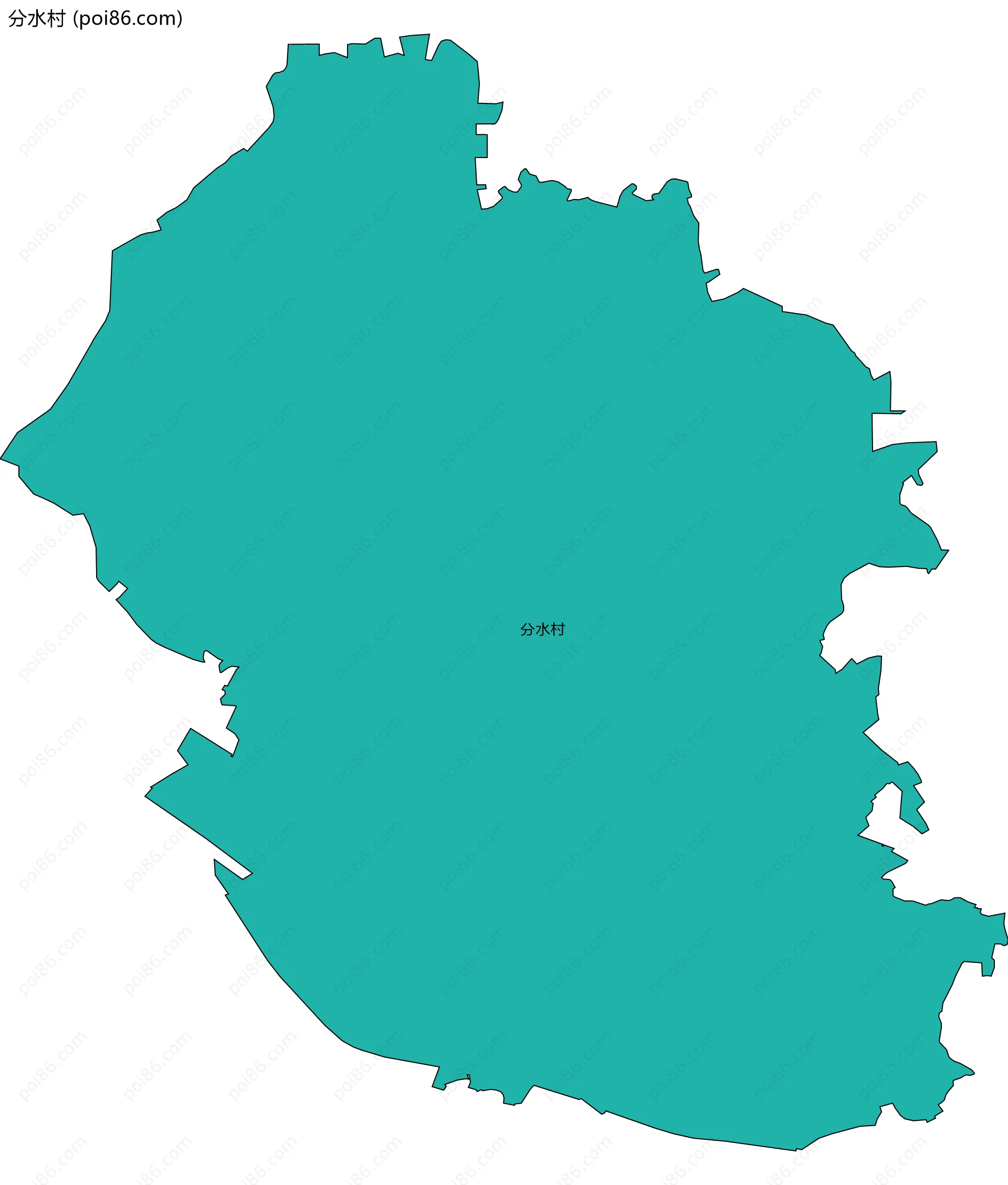 分水村边界地图