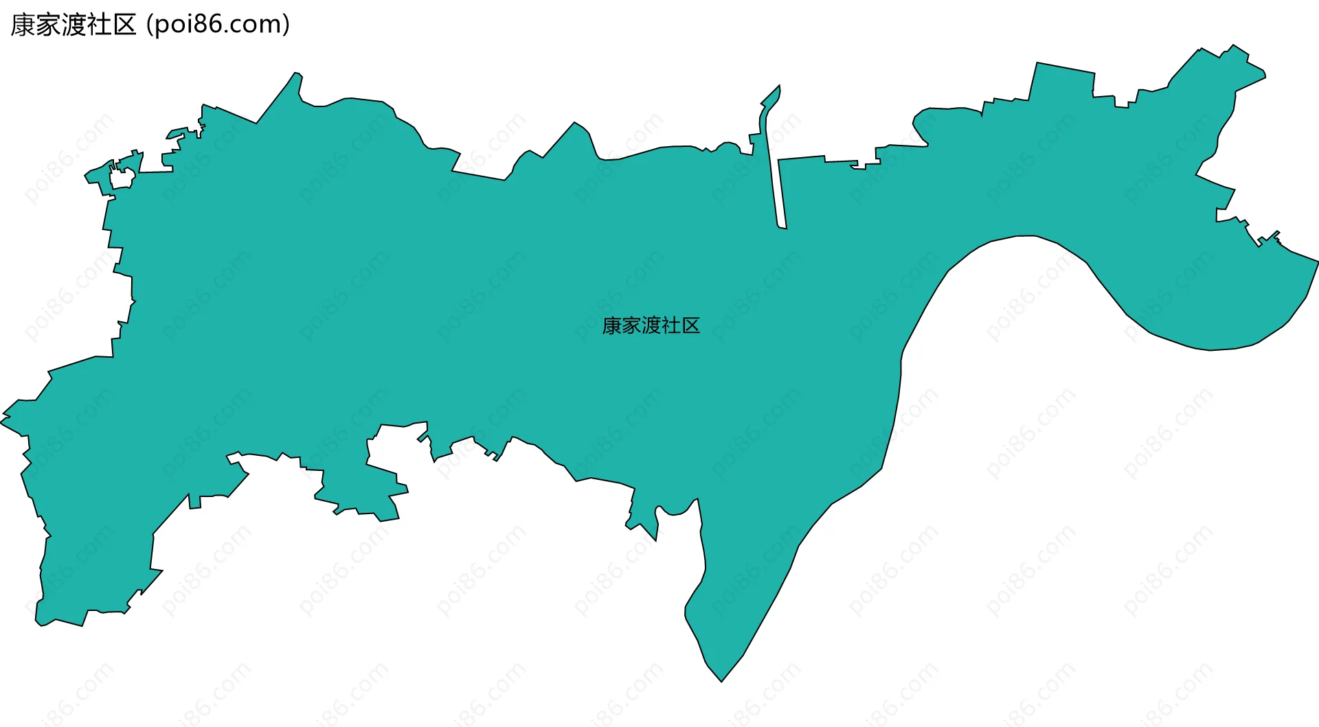 康家渡社区边界地图