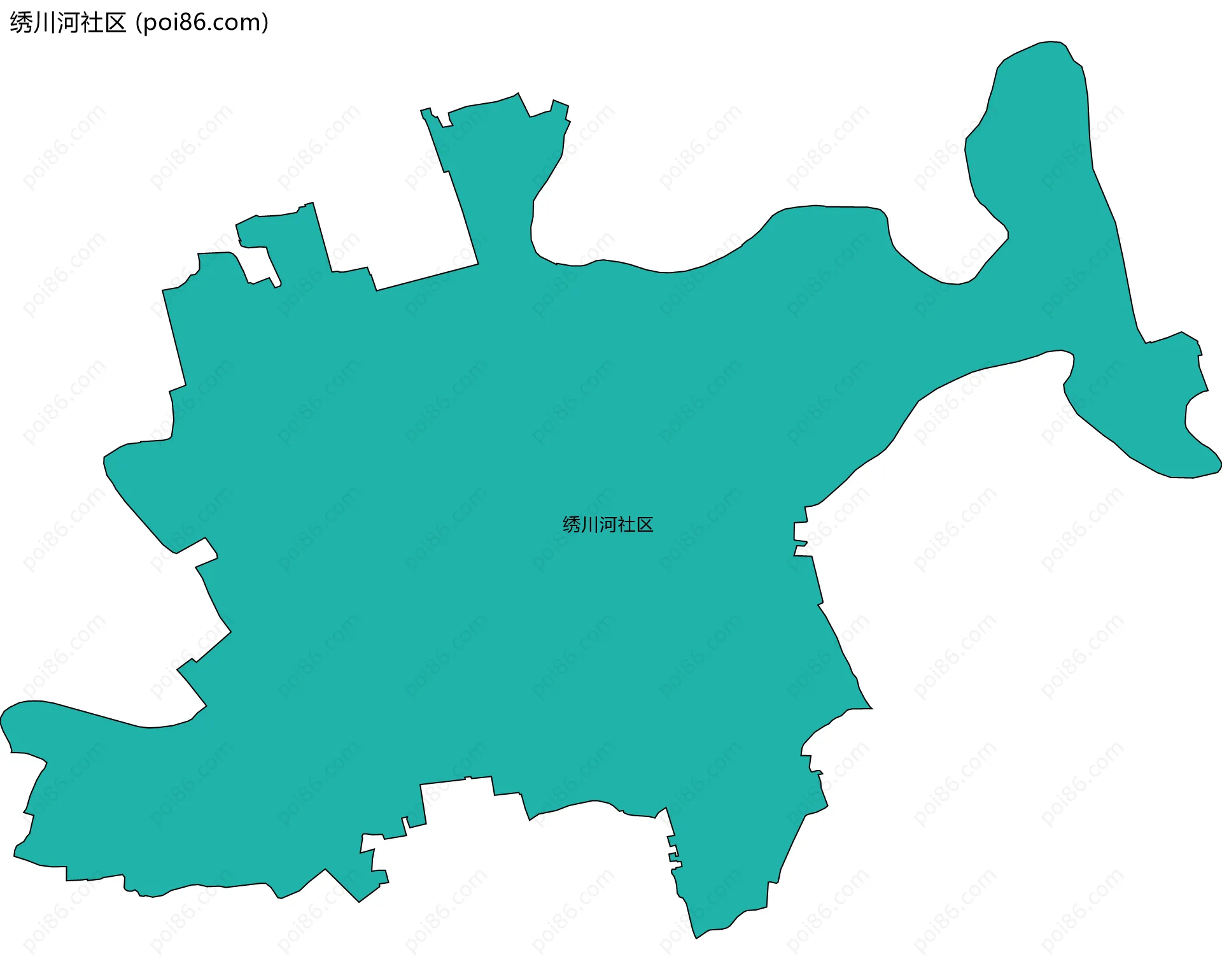 绣川河社区边界地图