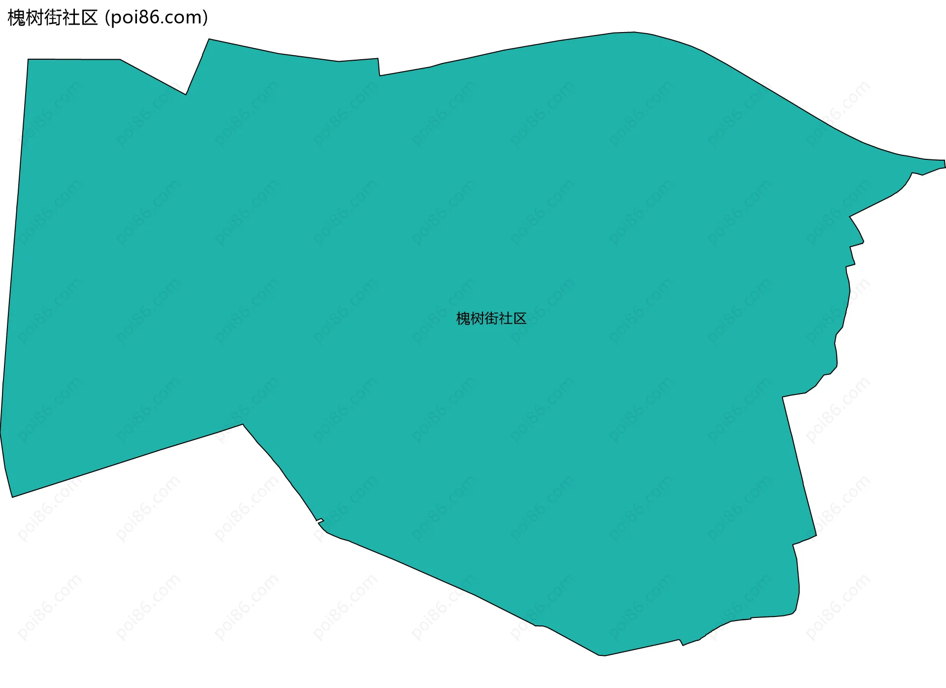槐树街社区边界地图