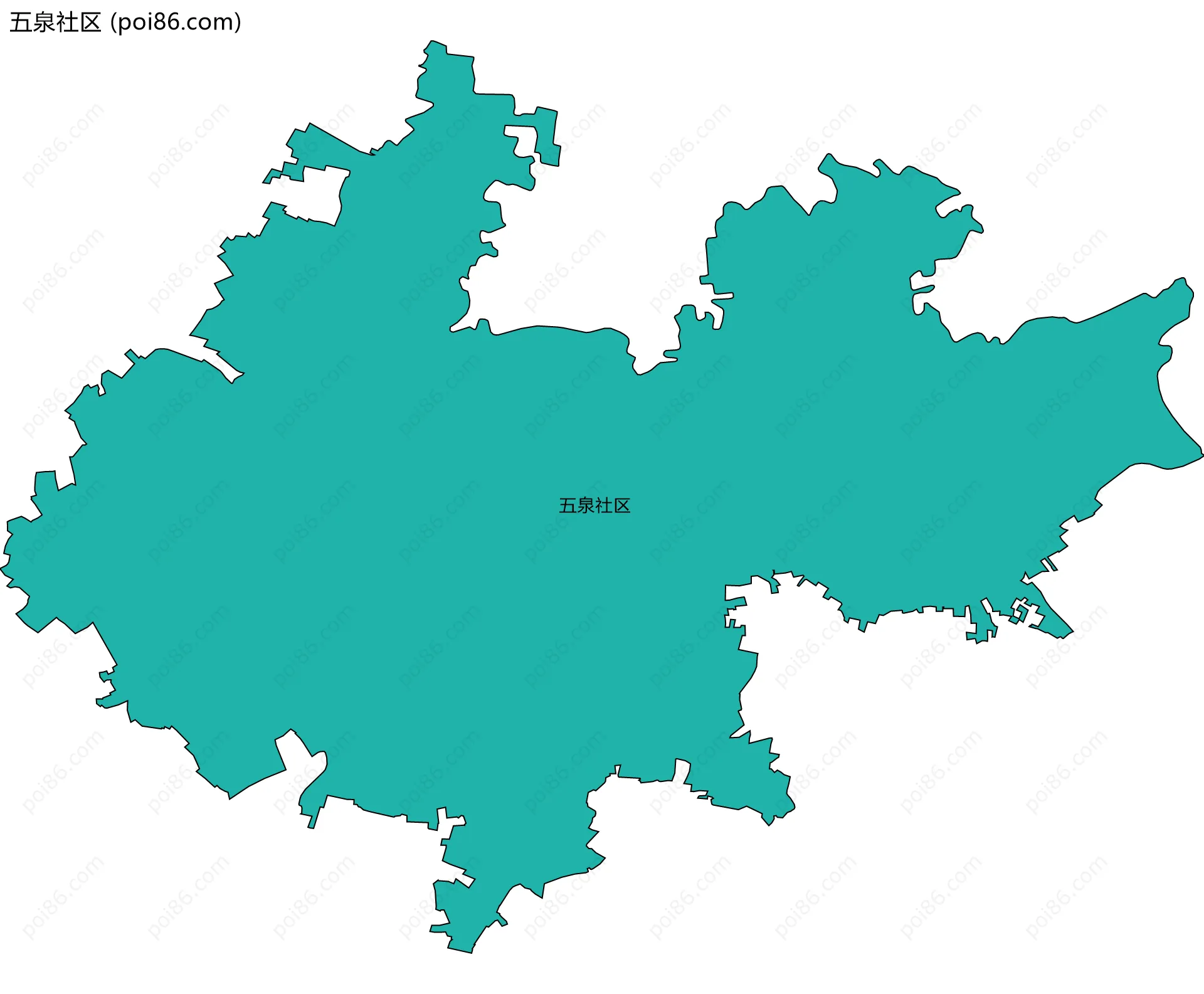 五泉社区边界地图