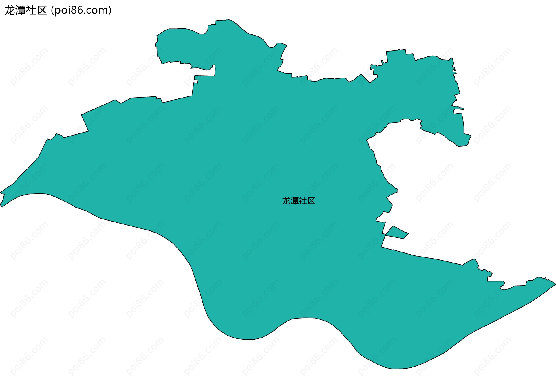 龙潭社区边界地图
