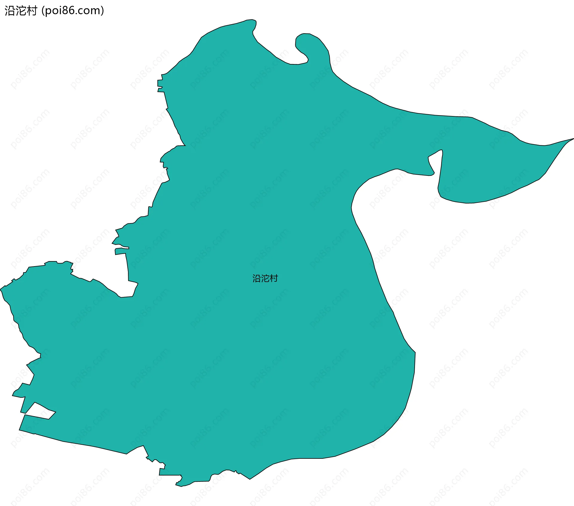 沿沱村边界地图