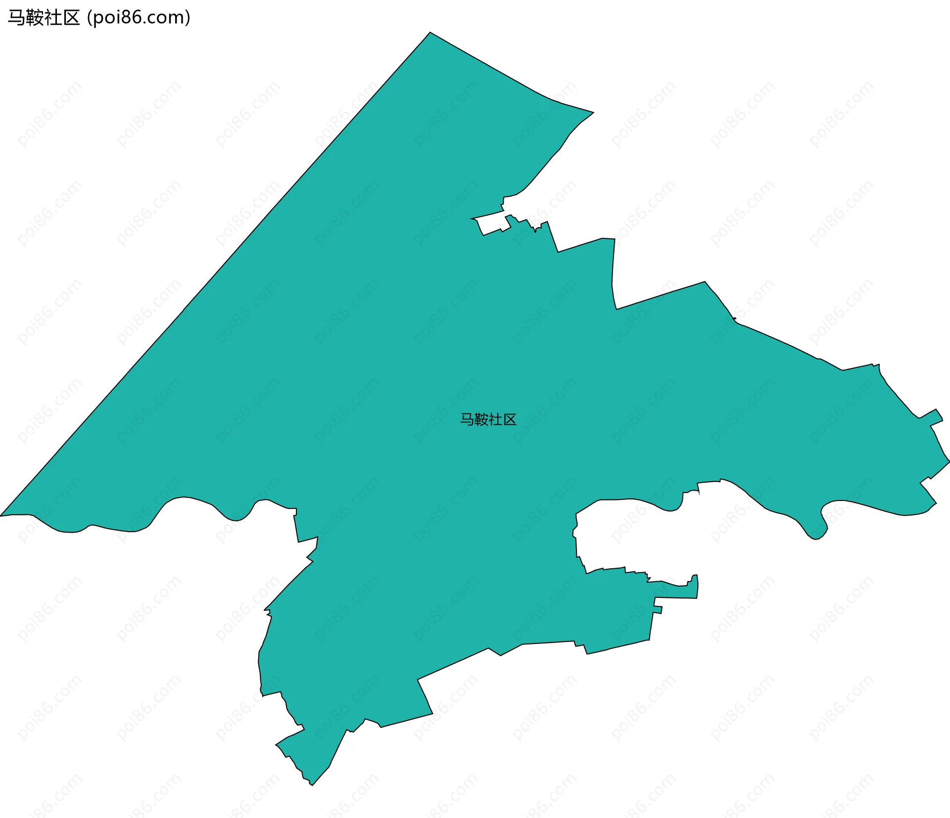 马鞍社区边界地图