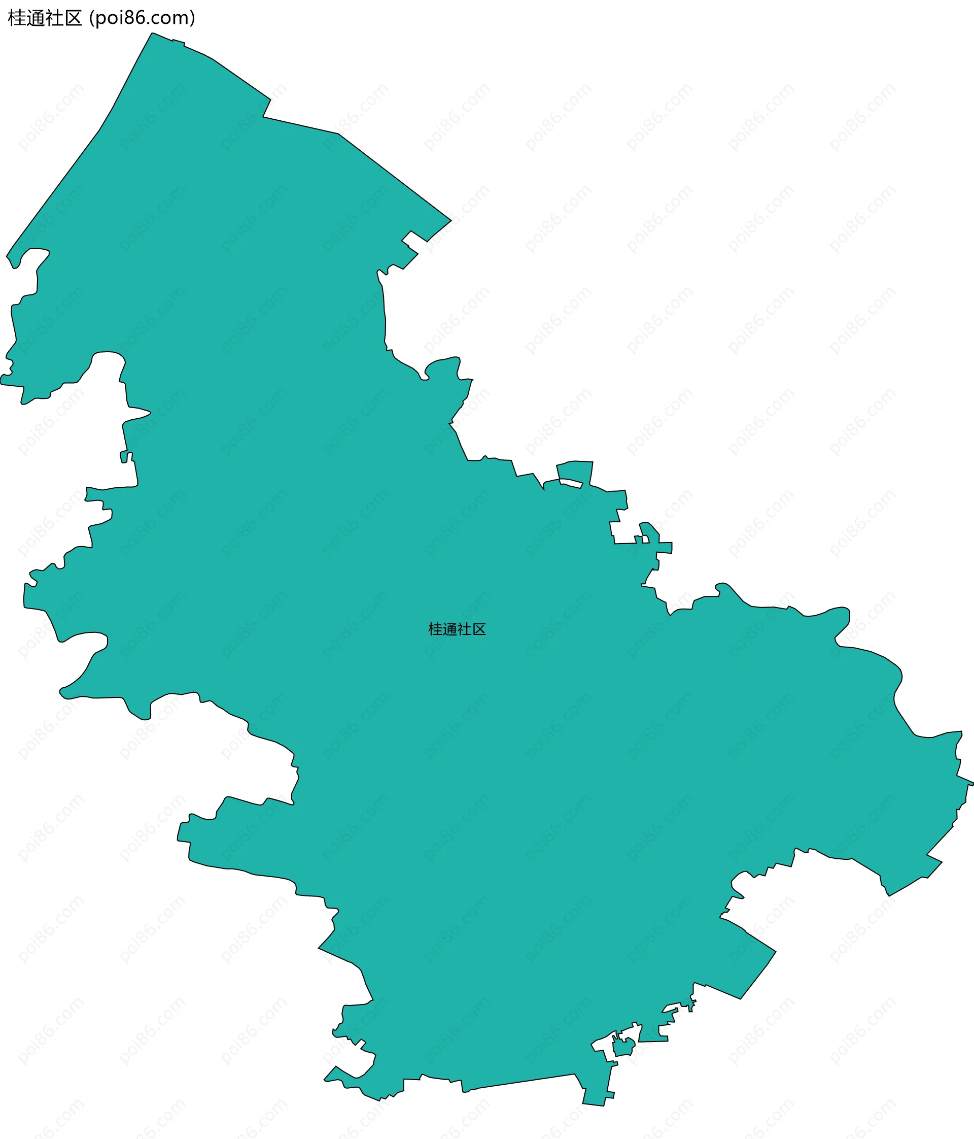 桂通社区边界地图