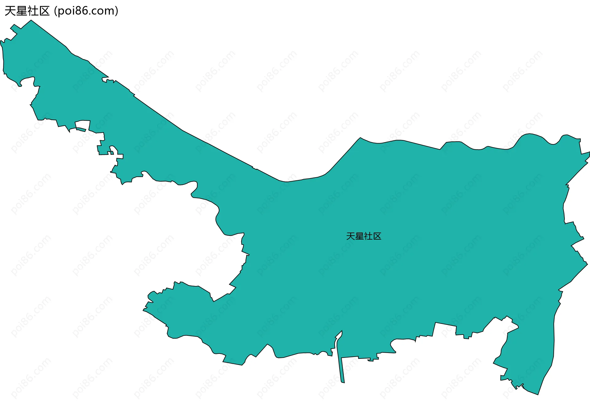 天星社区边界地图