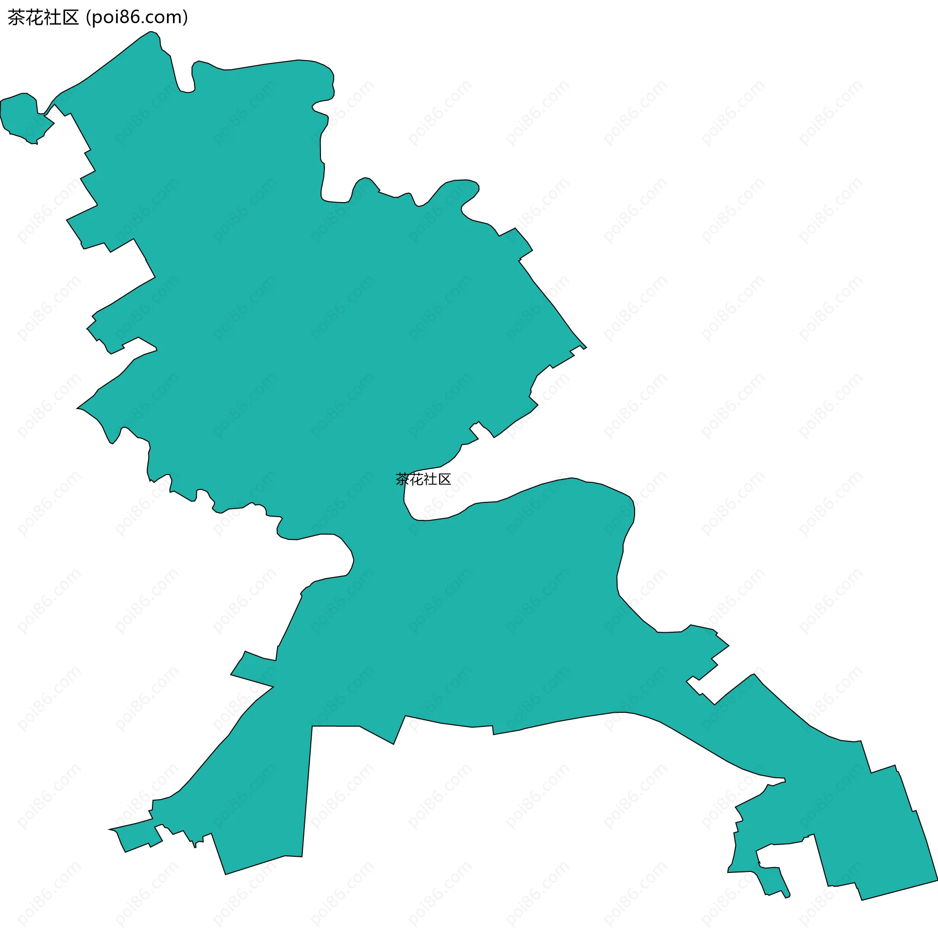 茶花社区边界地图