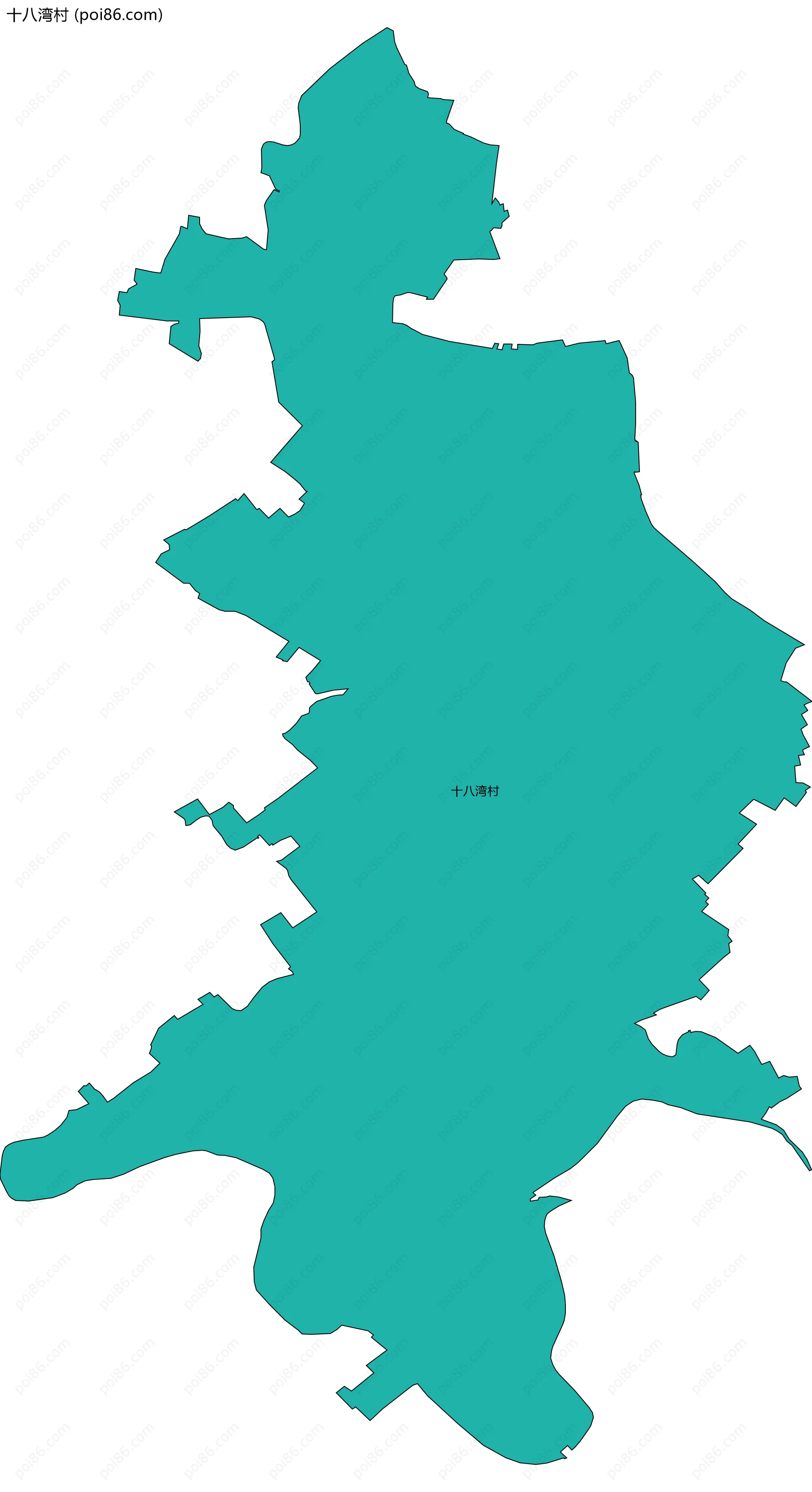 十八湾村边界地图