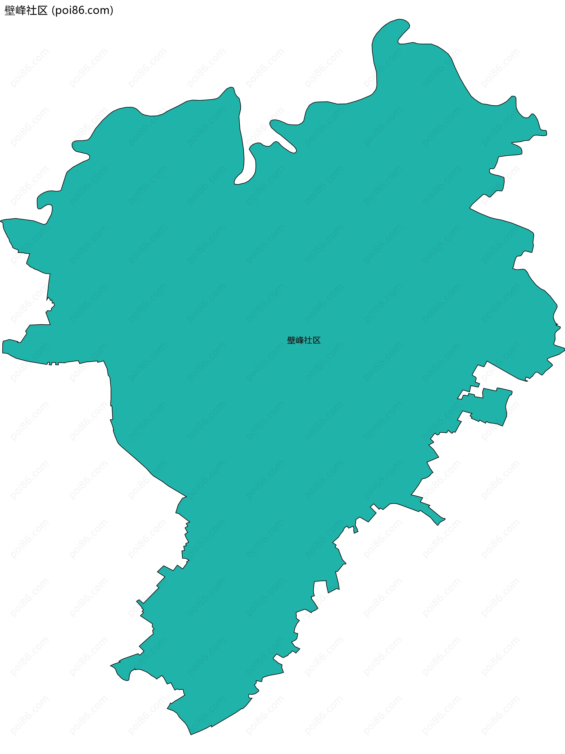 壁峰社区边界地图