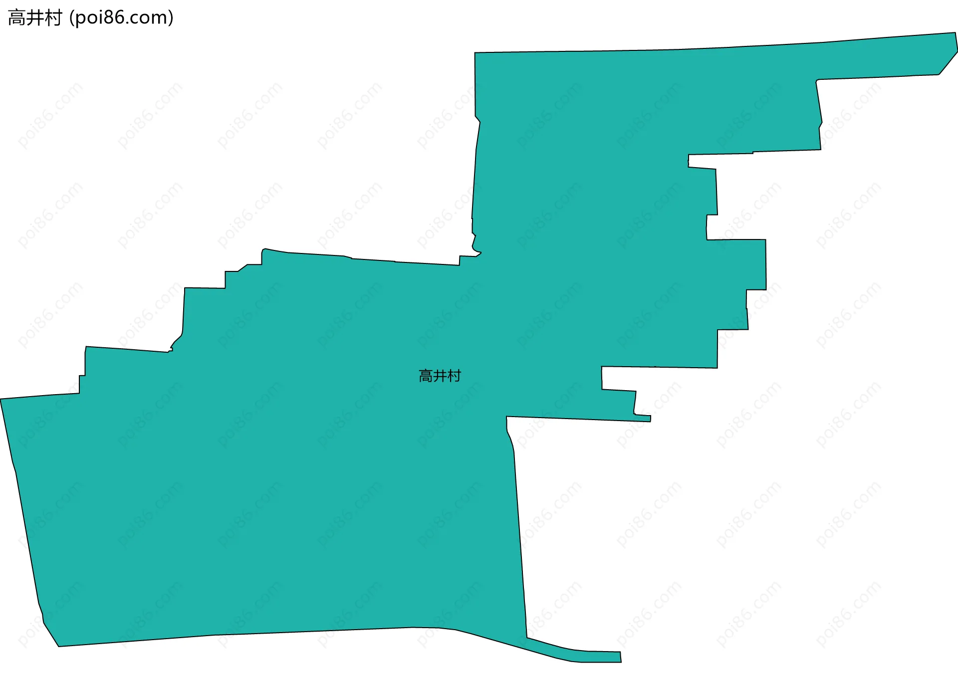 高井村边界地图
