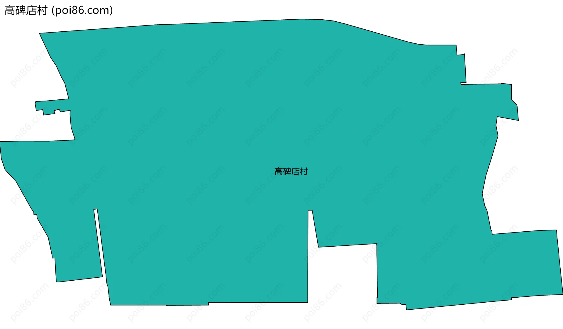 高碑店村边界地图