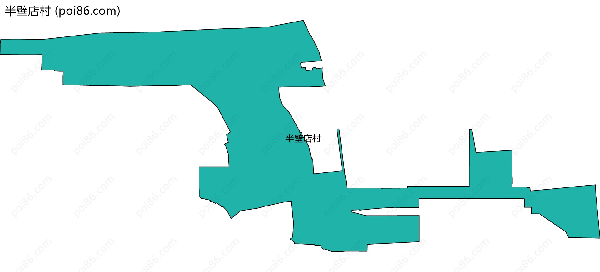 半壁店村边界地图