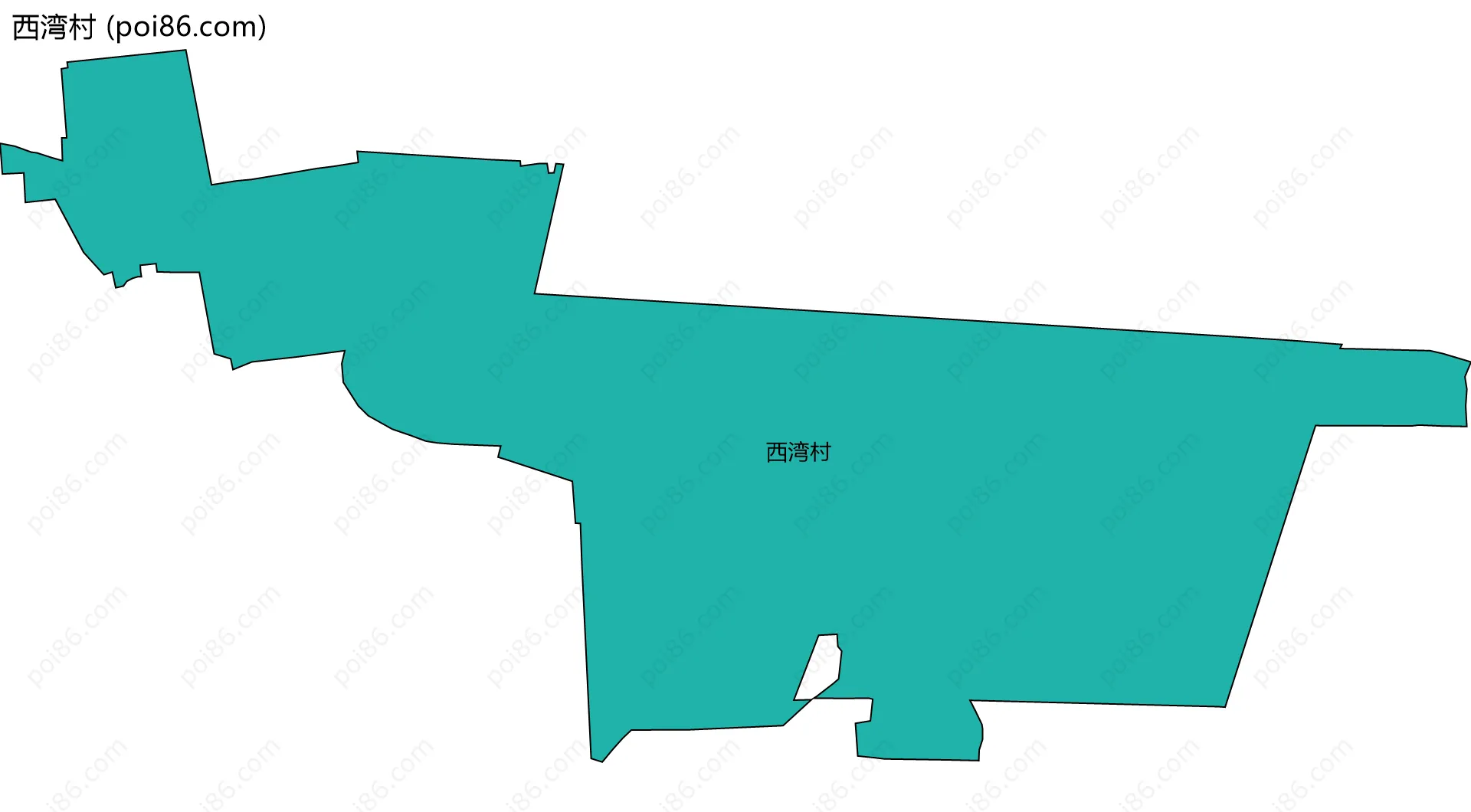 西湾村边界地图