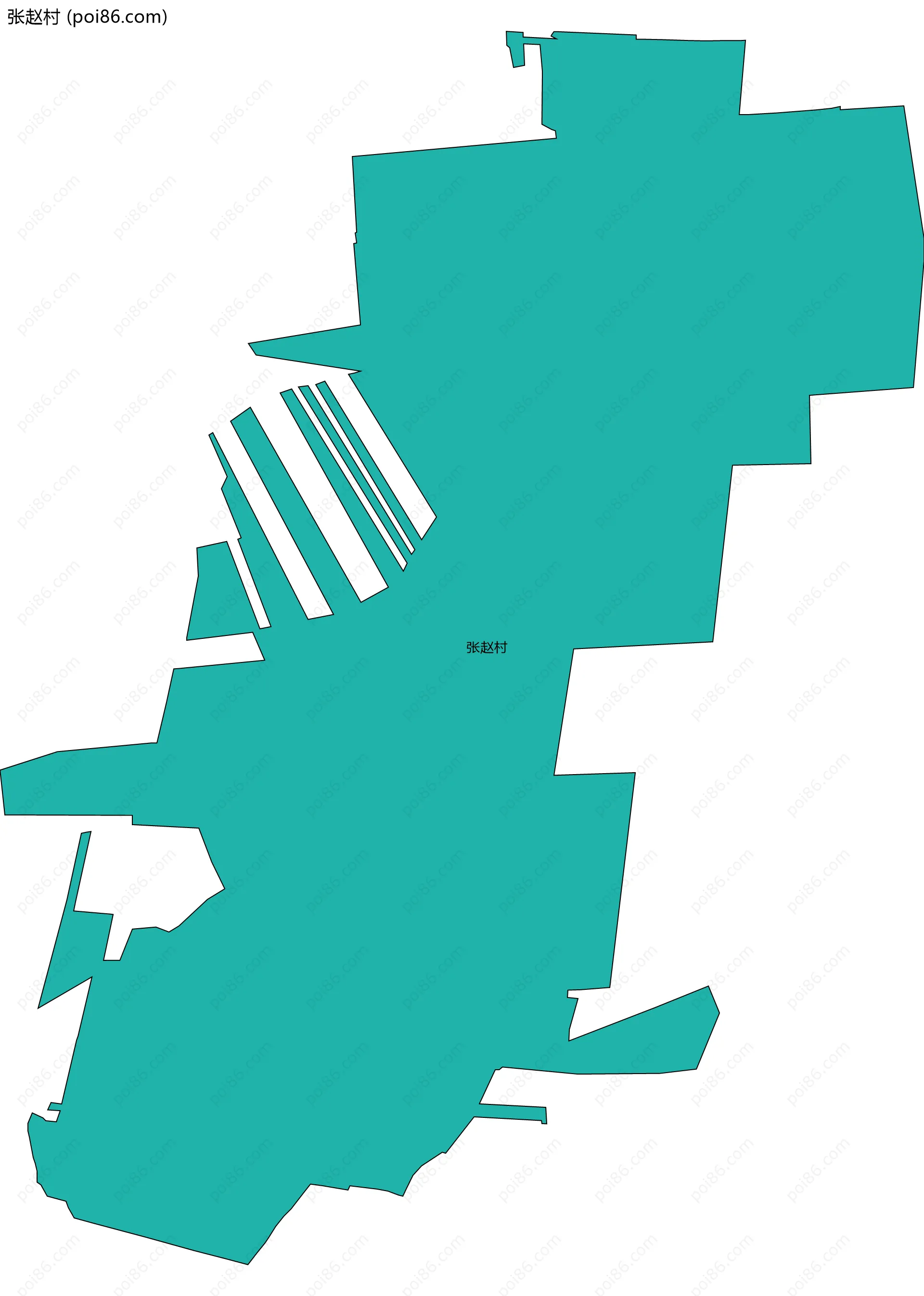 张赵村边界地图