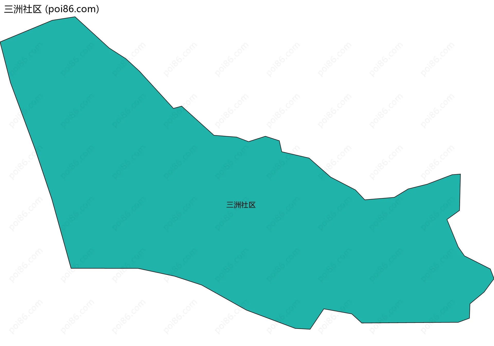 三洲社区边界地图