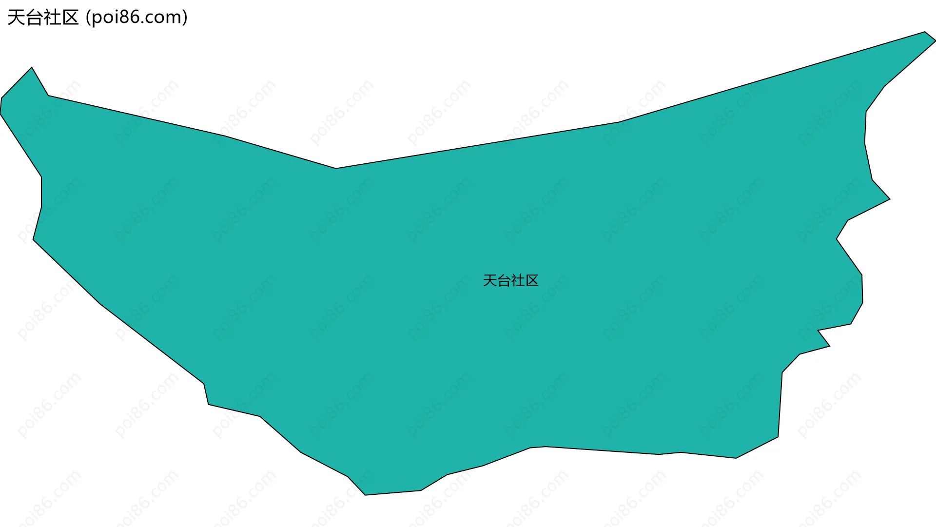 天台社区边界地图