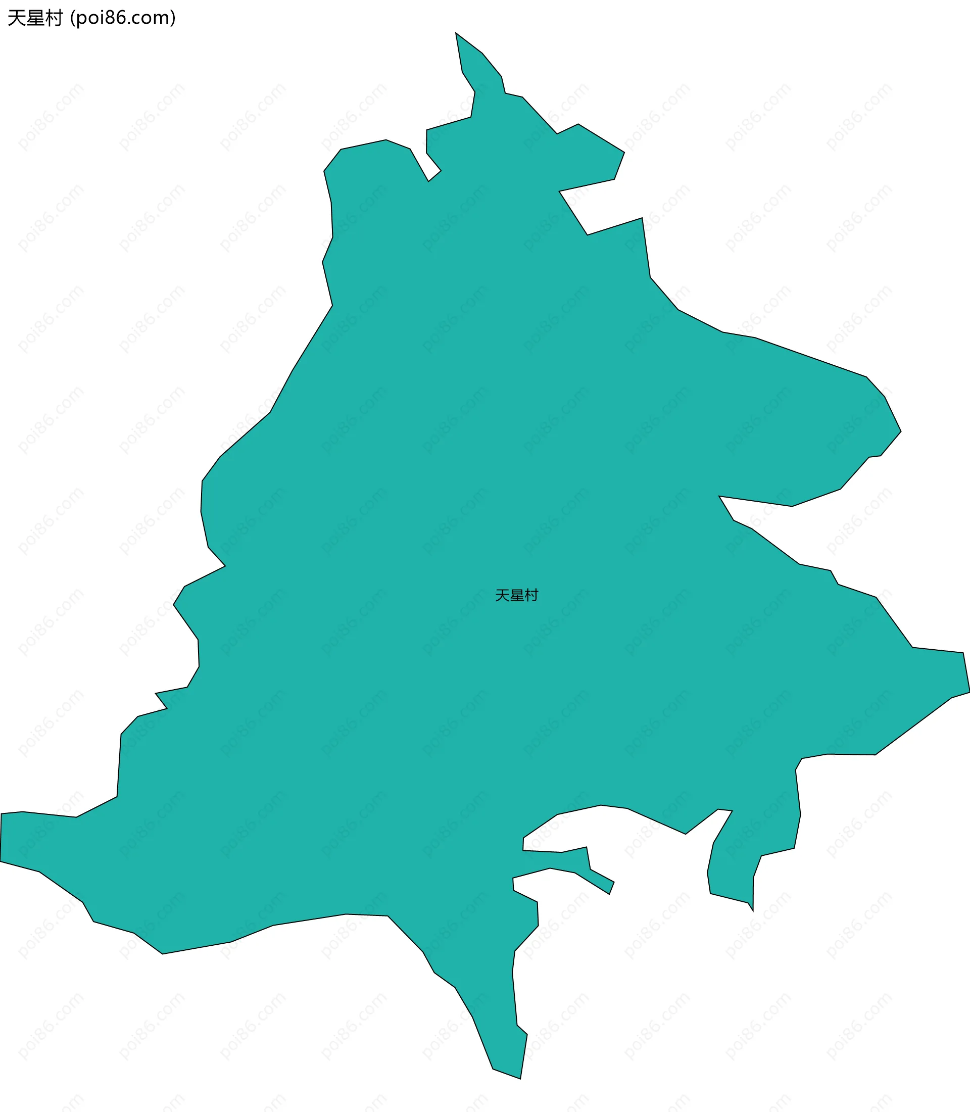 天星村边界地图