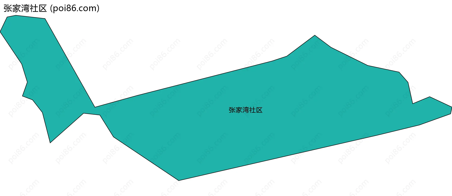 张家湾社区边界地图