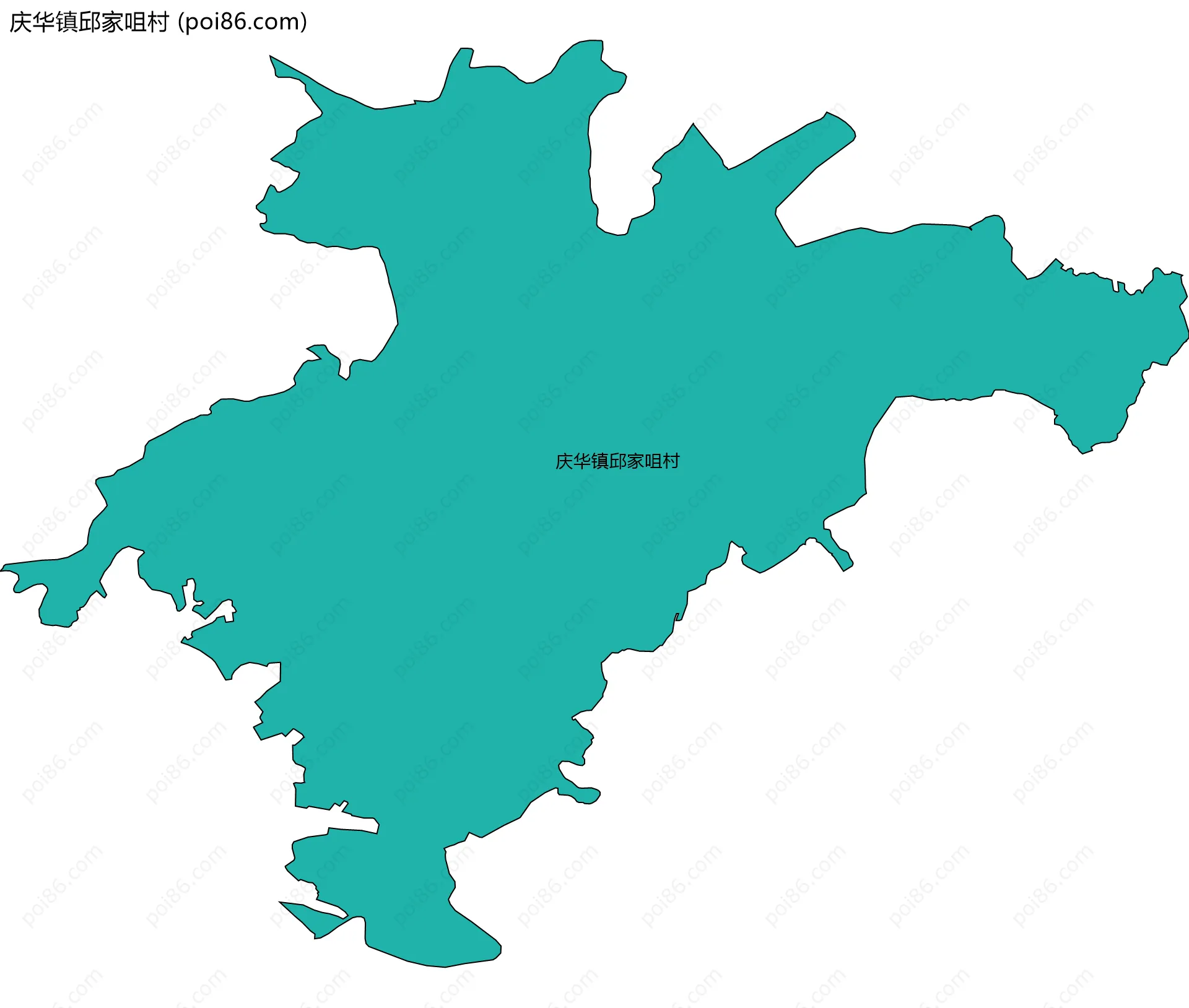 庆华镇邱家咀村边界地图