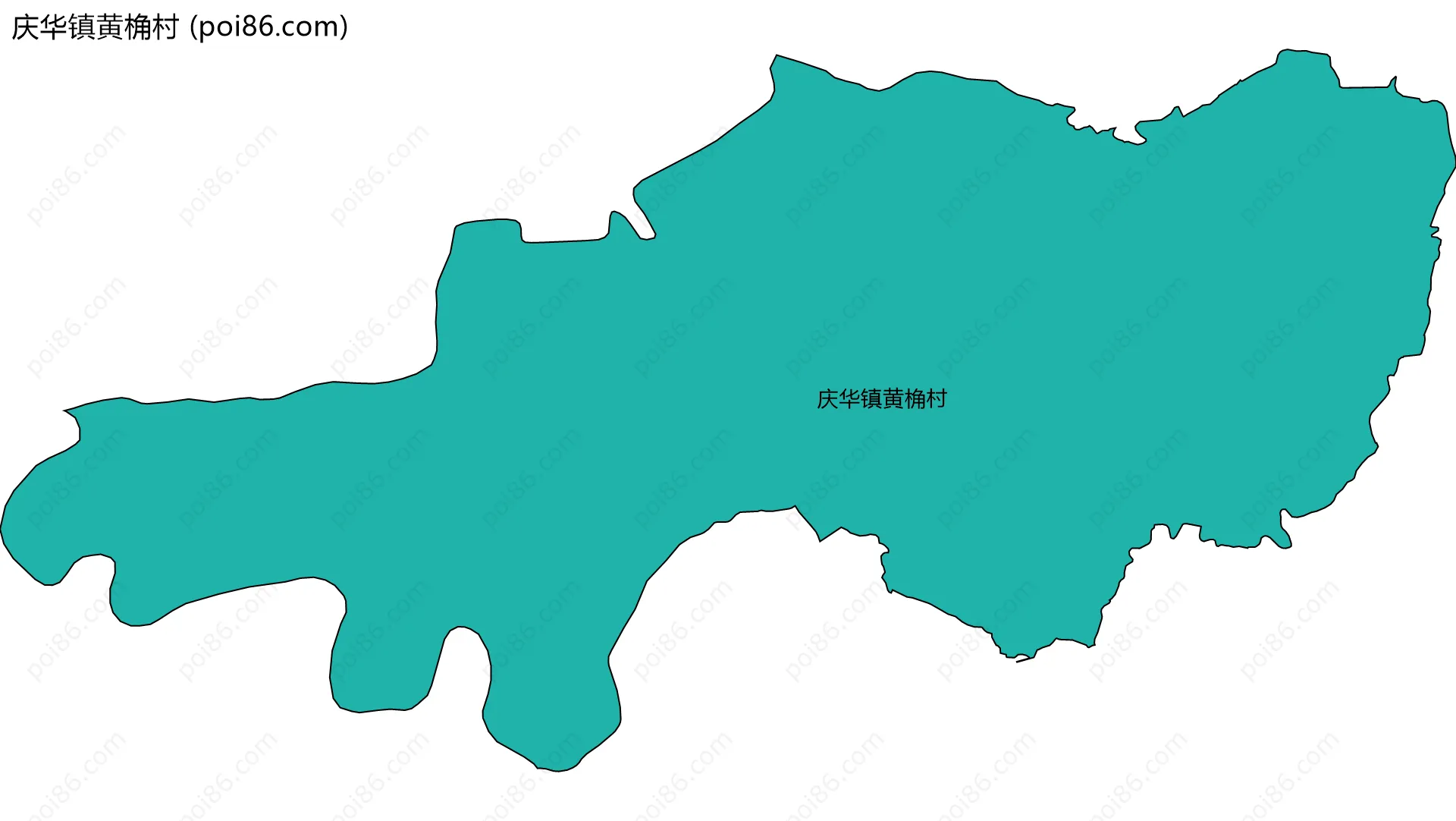 庆华镇黄桷村边界地图