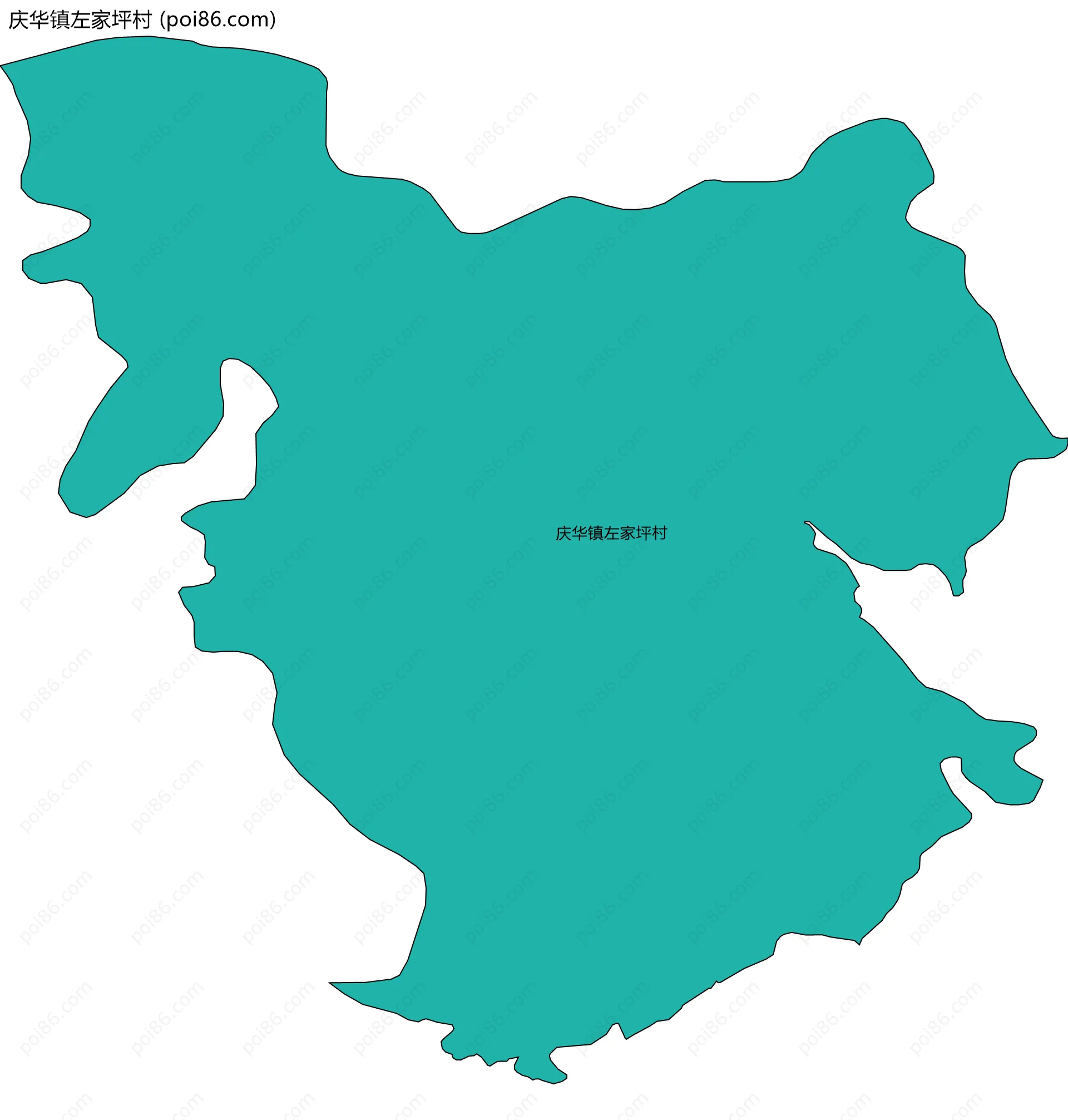 庆华镇左家坪村边界地图