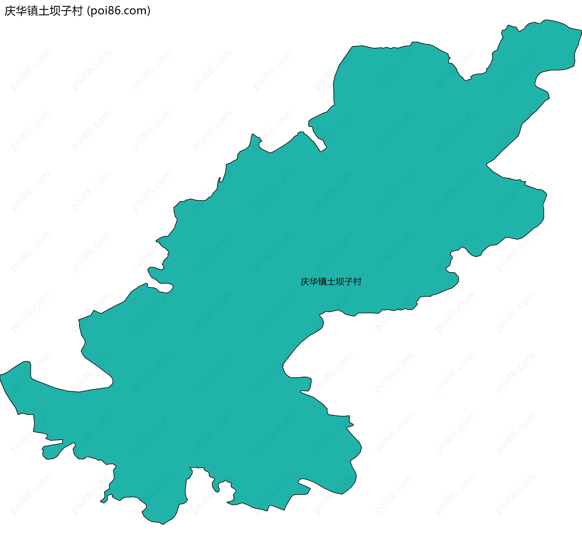 庆华镇土坝子村边界地图