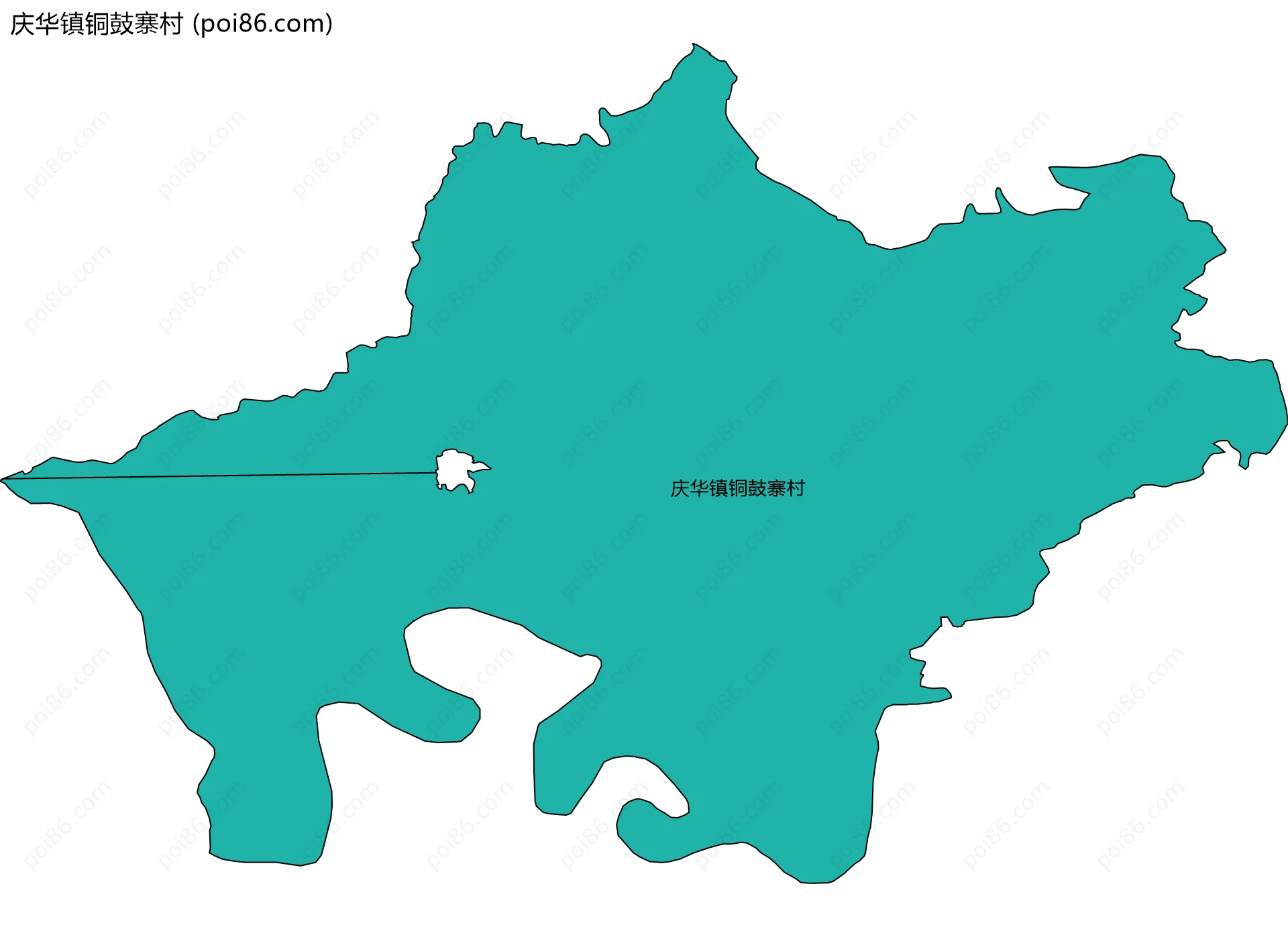 庆华镇铜鼓寨村边界地图