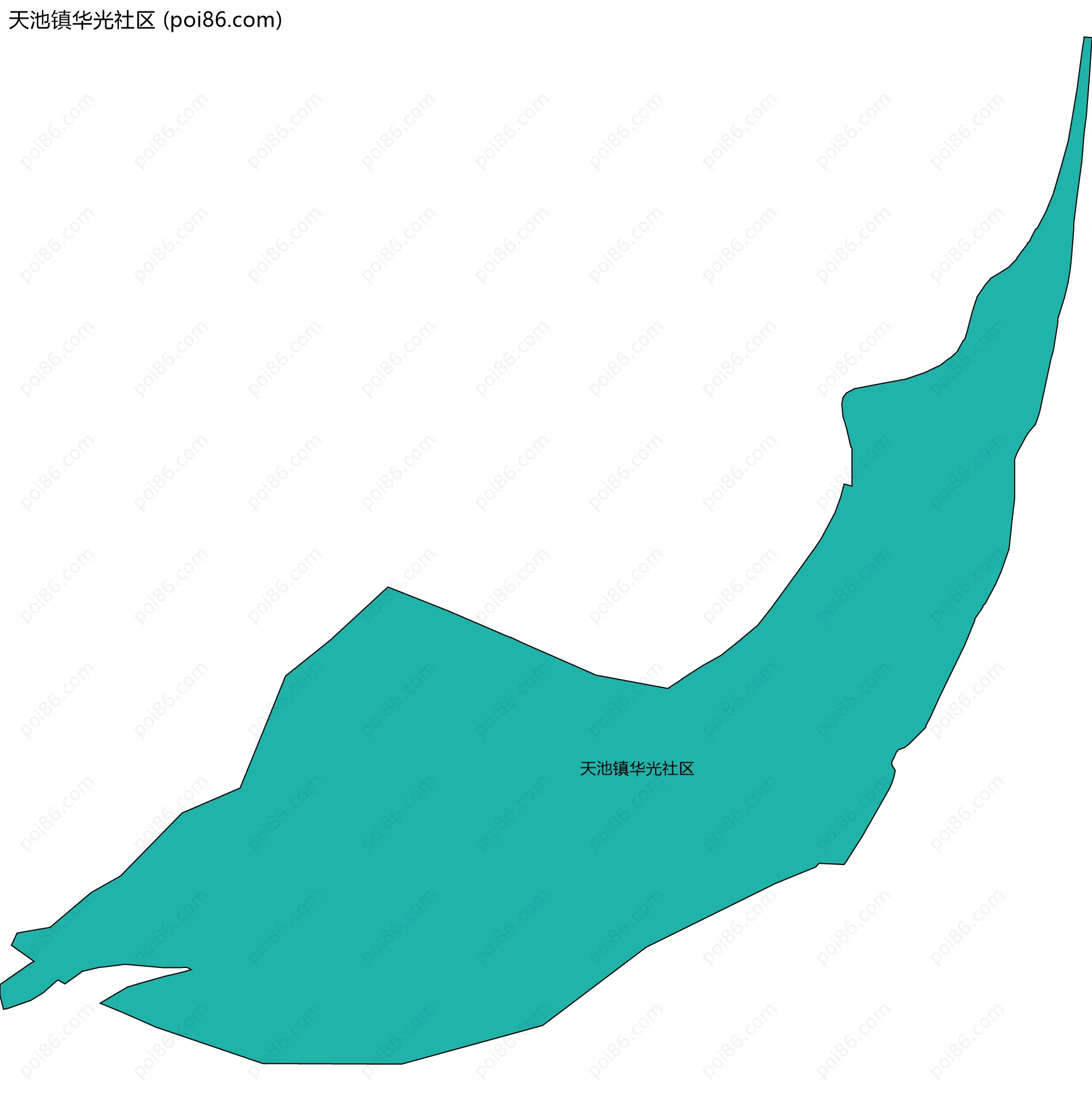 天池镇华光社区边界地图