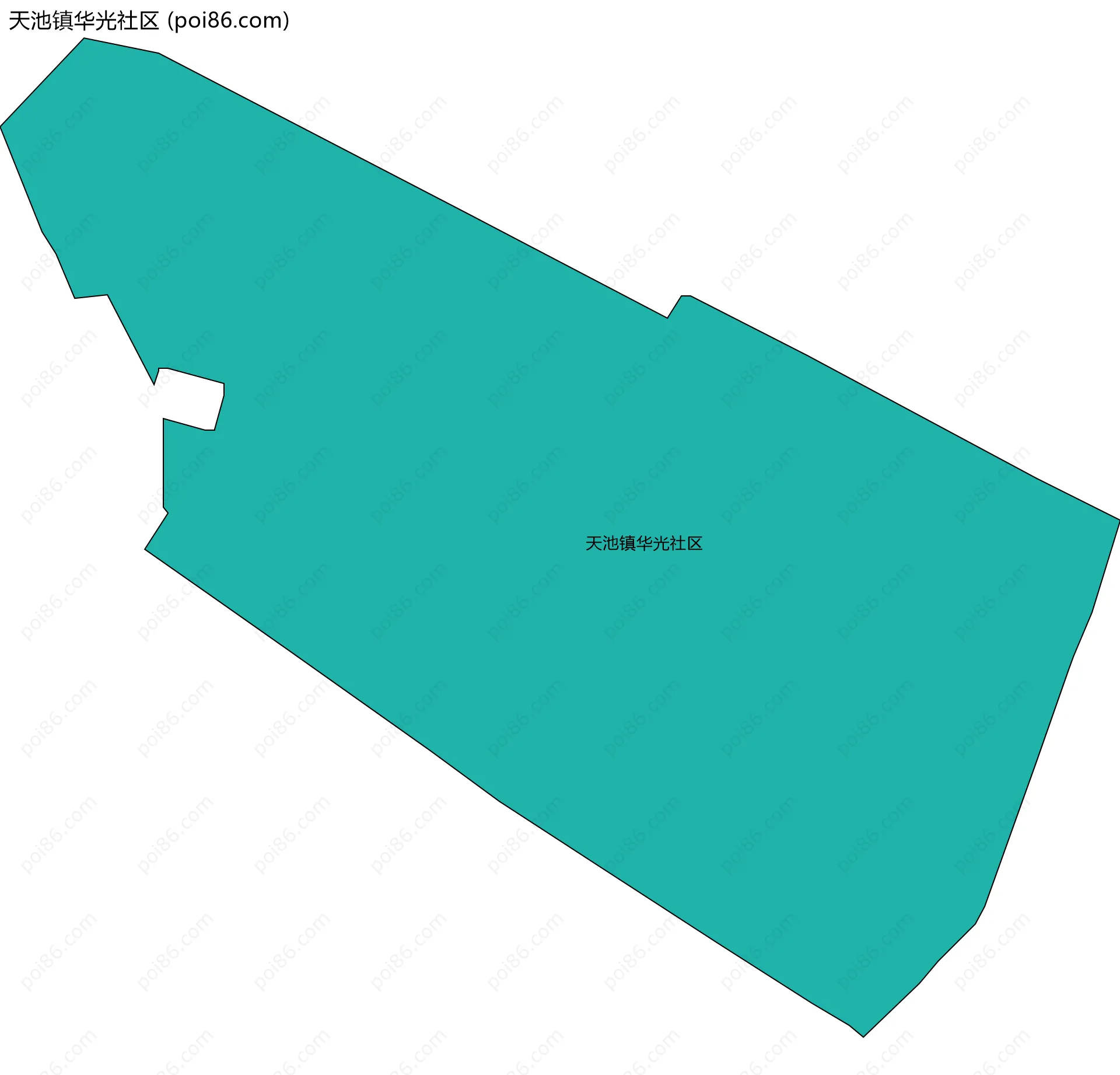天池镇华光社区边界地图
