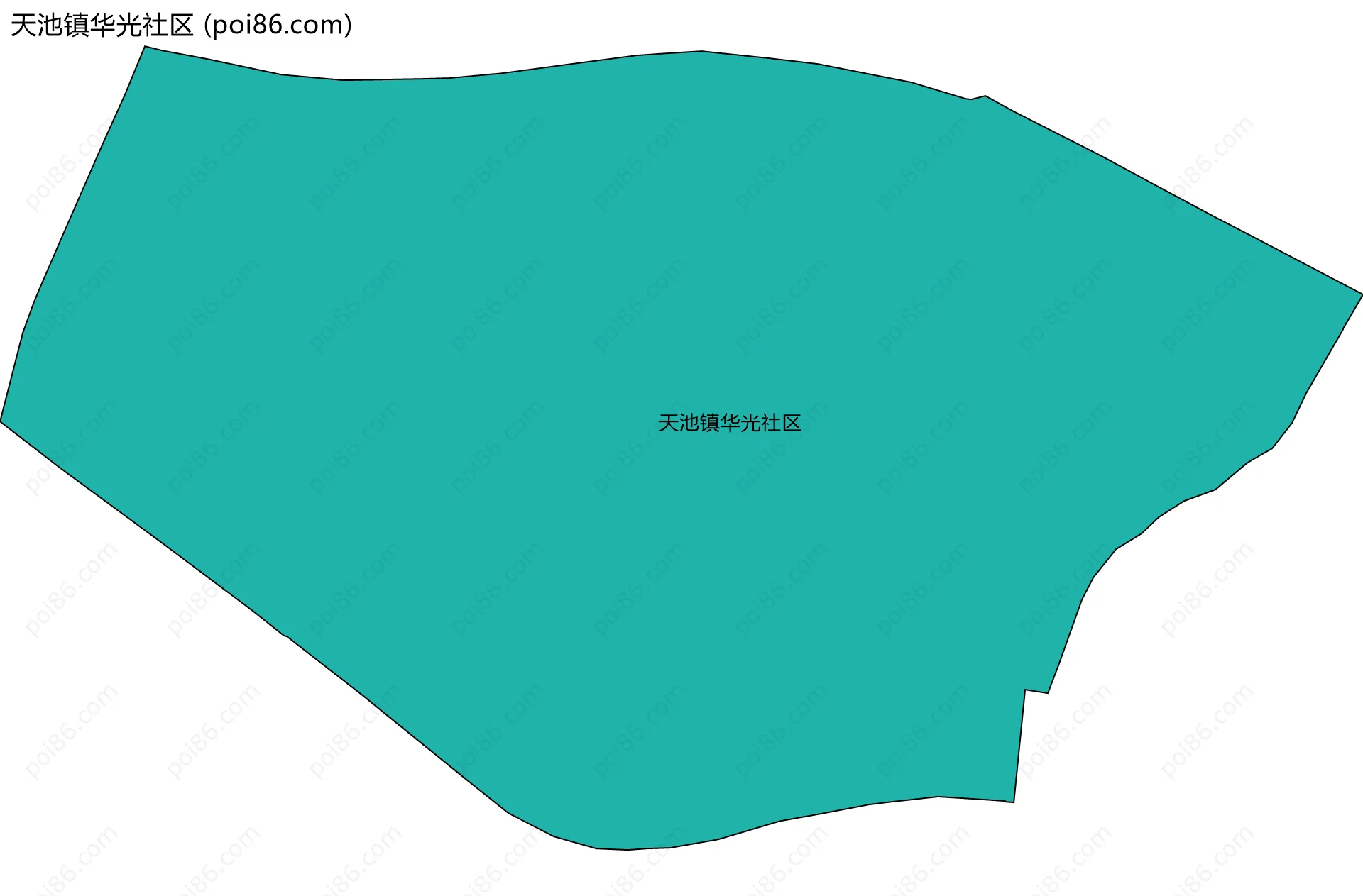 天池镇华光社区边界地图
