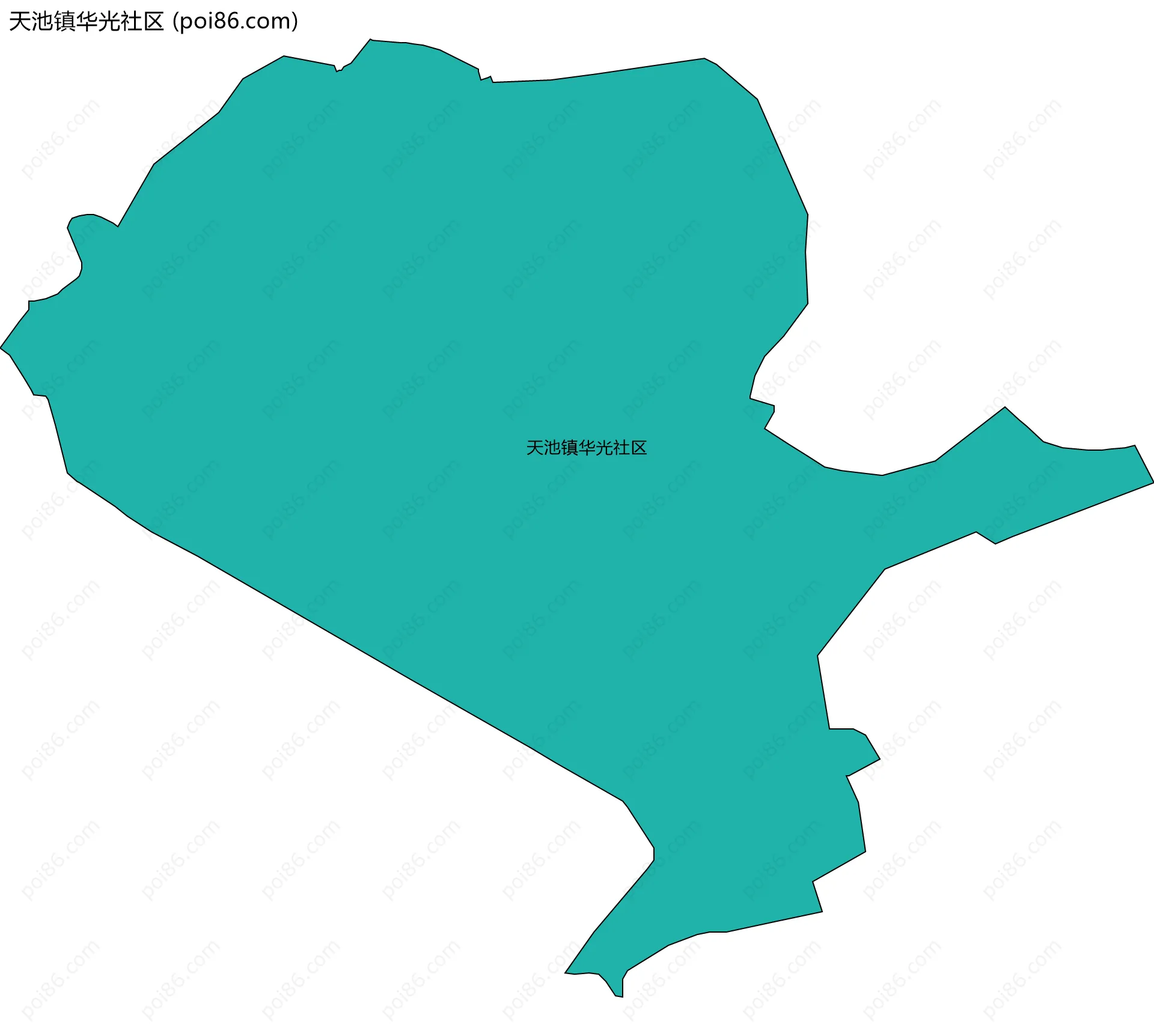 天池镇华光社区边界地图